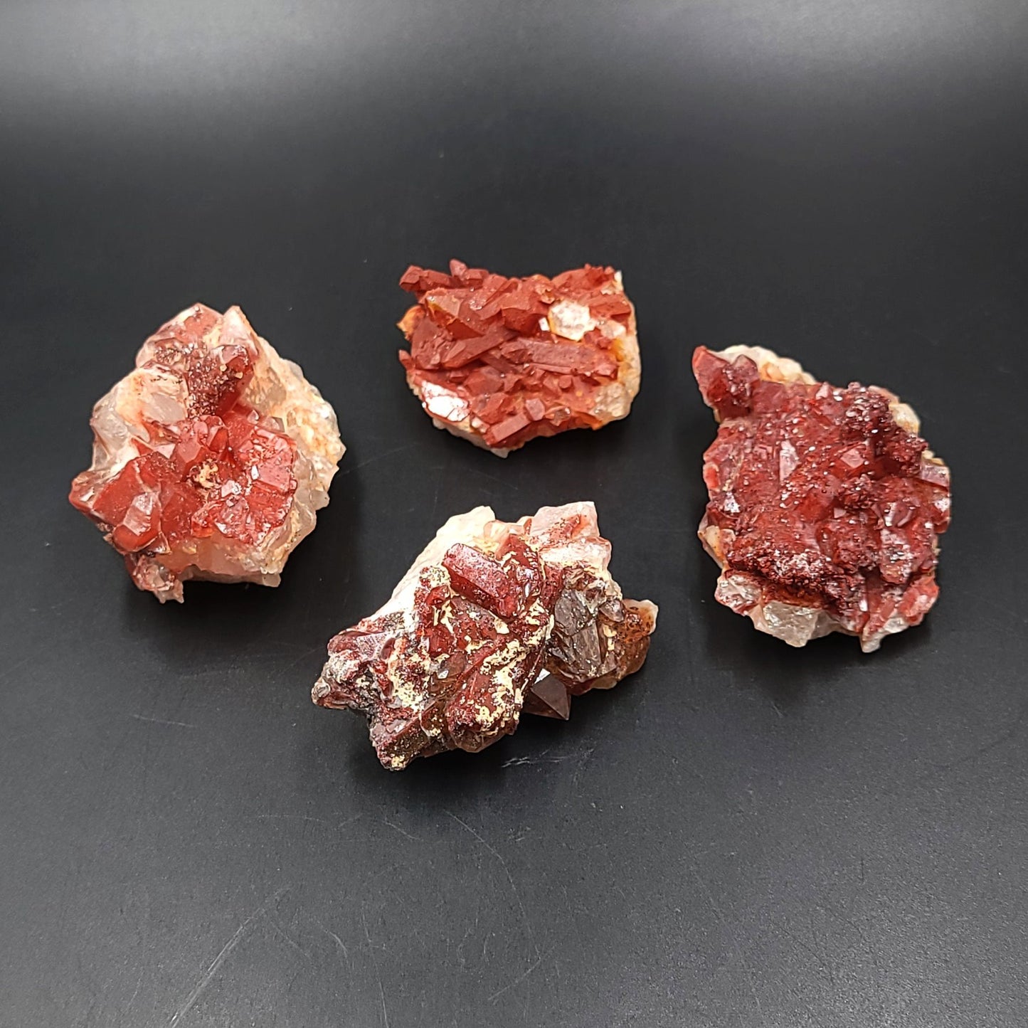 Red Quartz Cluster Rough Stone Specimen - Elevated Metaphysical