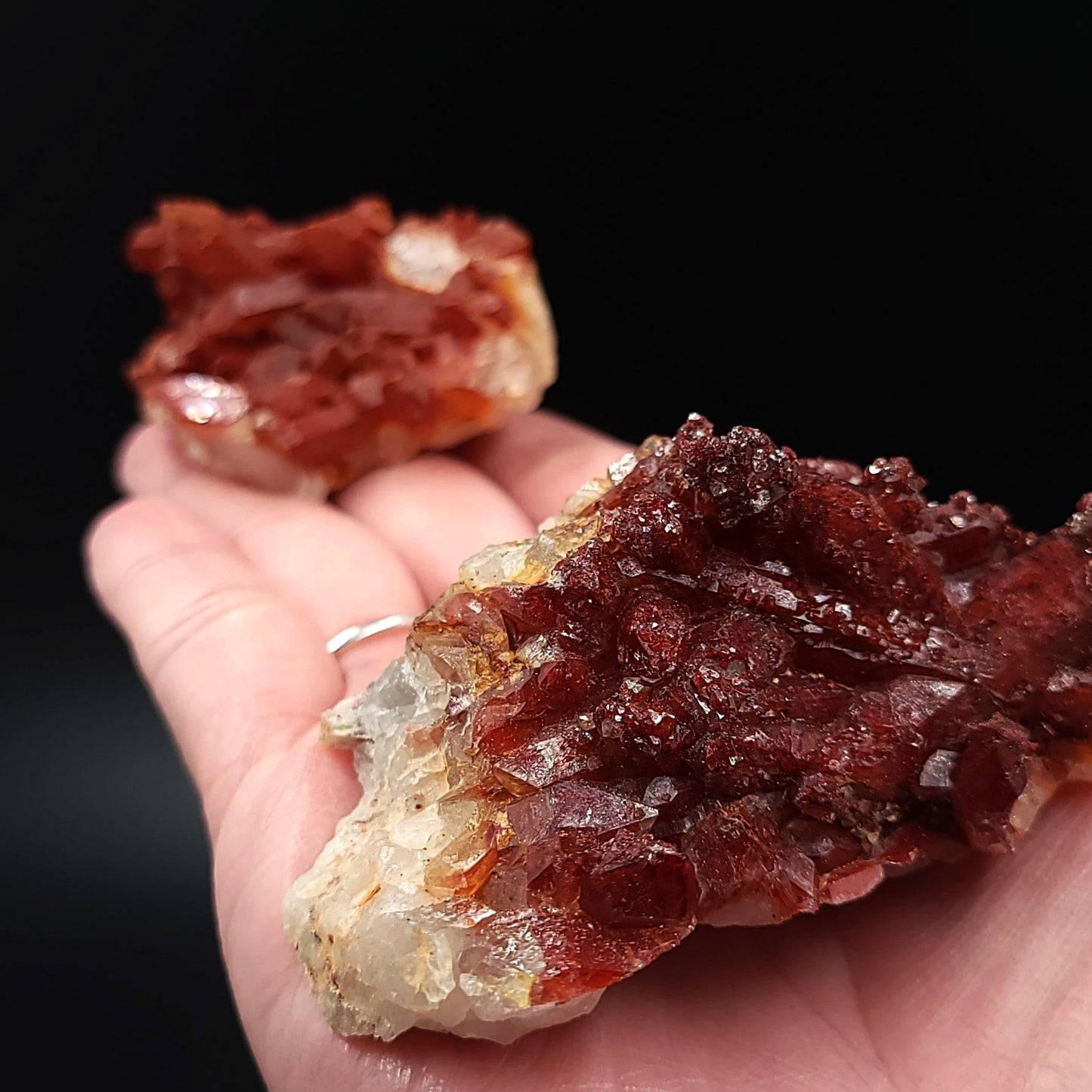 Red Quartz Cluster Rough Stone Specimen - Elevated Metaphysical