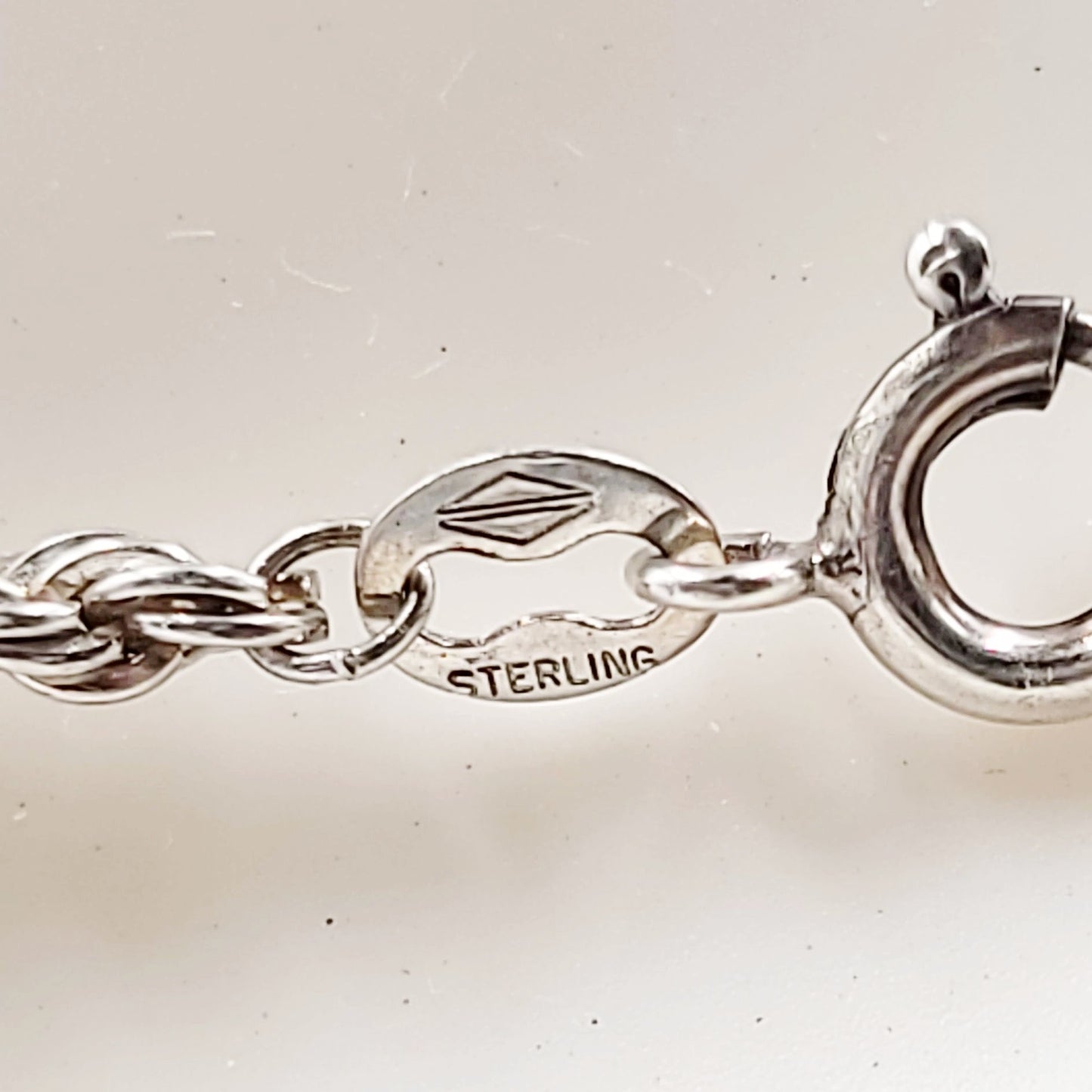 Sterling Silver Rope Bracelet 7" 3.3g 2.2mm
