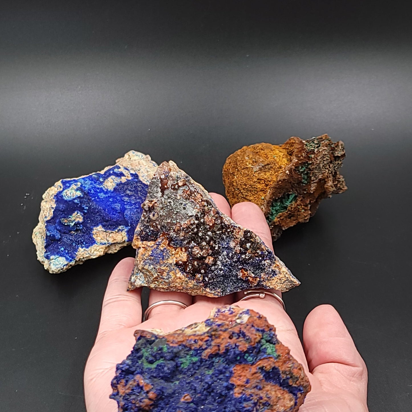 Azurite Cluster Geode Specimen "large"