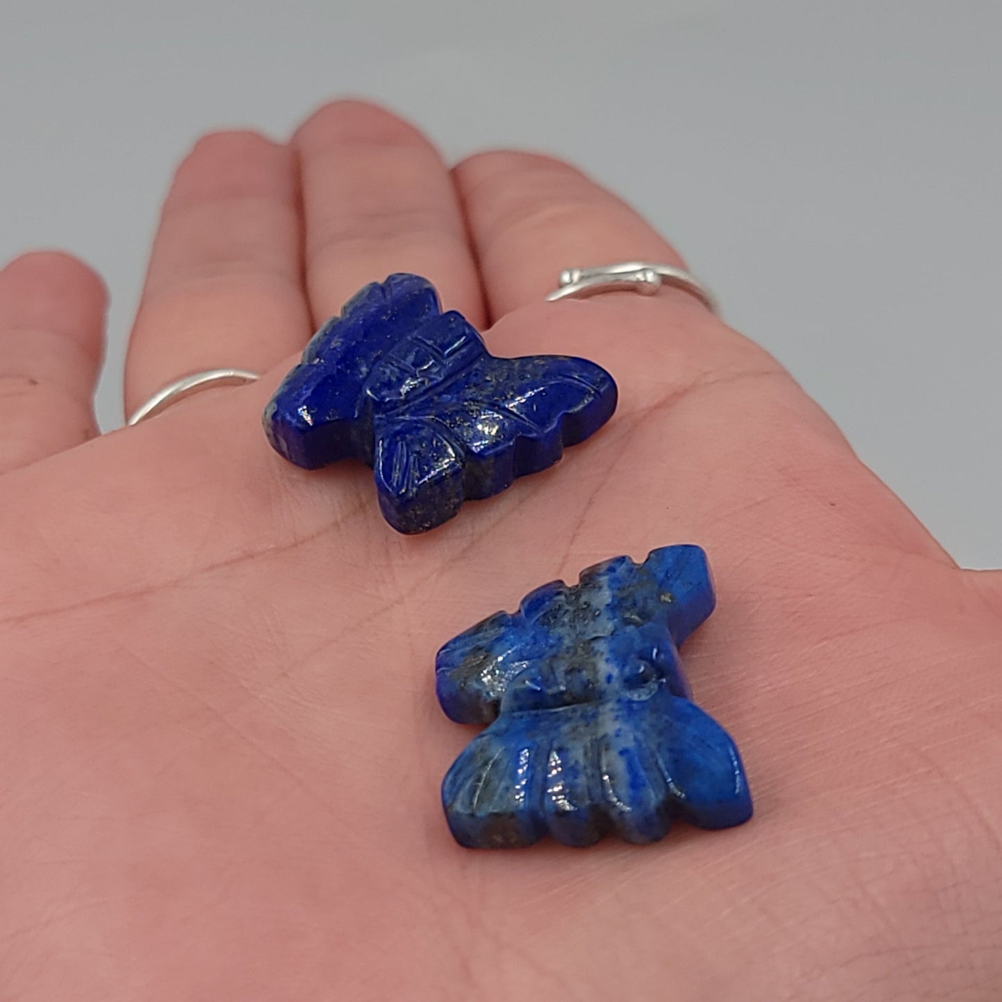 Lapis Lazuli Butterfly Stone 25mm 1" - Elevated Metaphysical