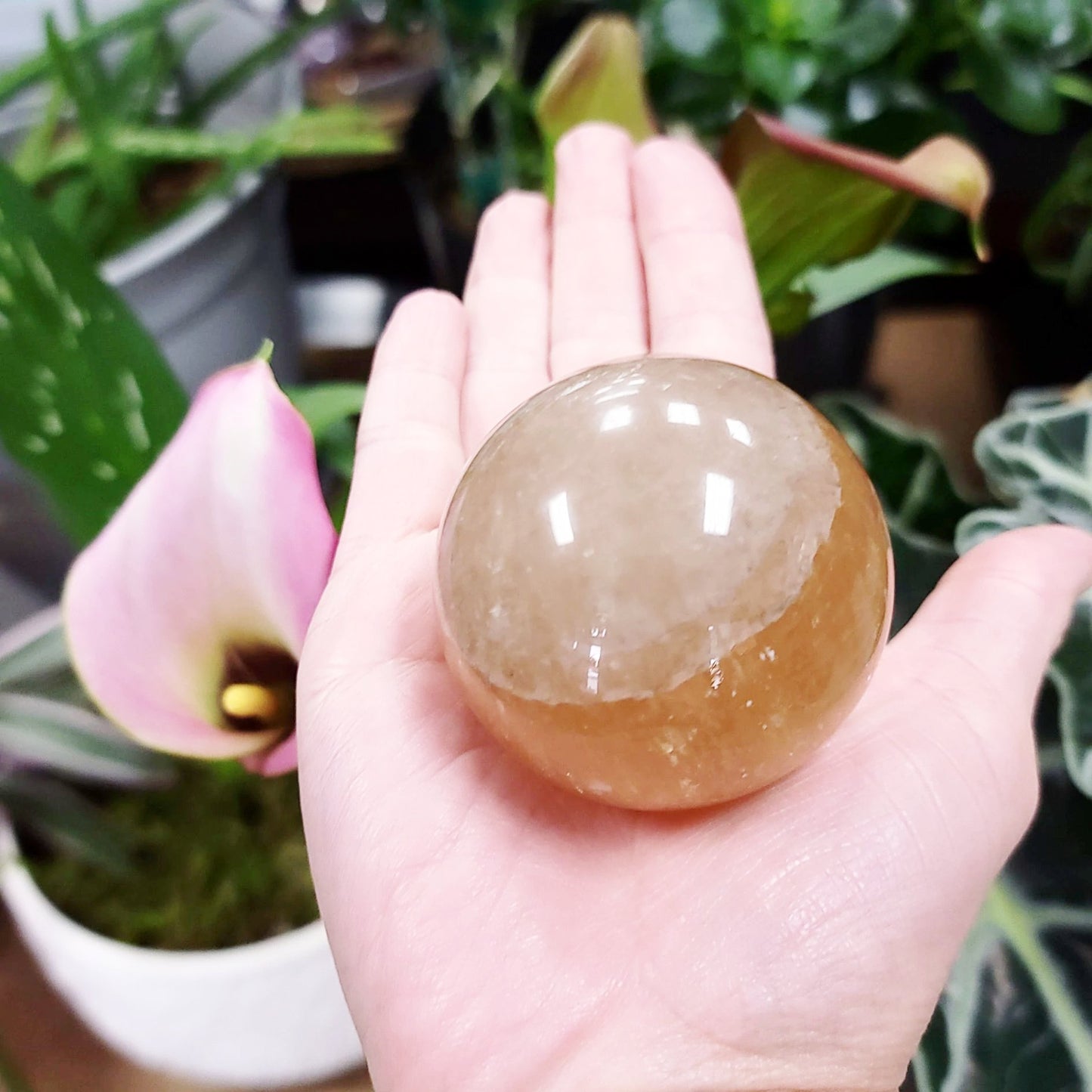 Golden Healer Sphere 2.15" 55mm 8.2oz 230g - Elevated Metaphysical