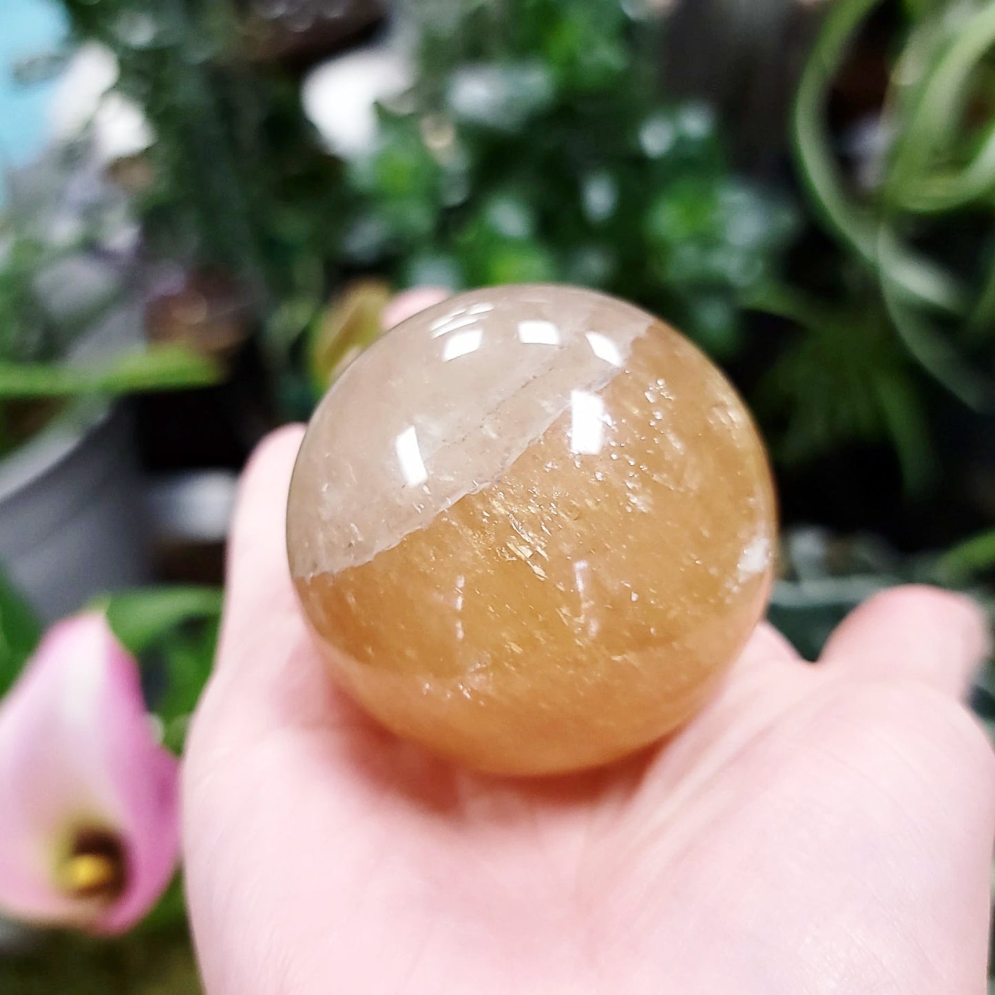 Golden Healer Sphere 2.15" 55mm 8.2oz 230g - Elevated Metaphysical