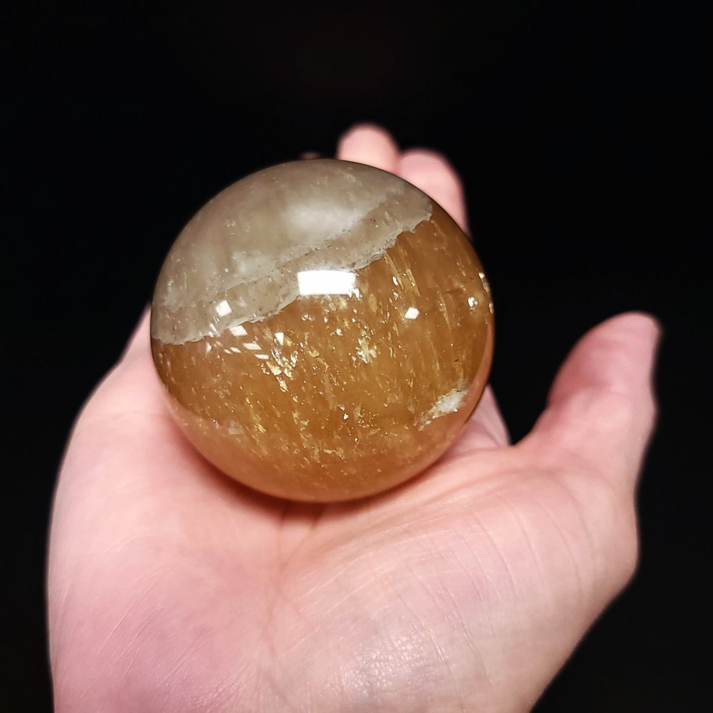 Golden Healer Sphere 2.15" 55mm 8.2oz 230g - Elevated Metaphysical