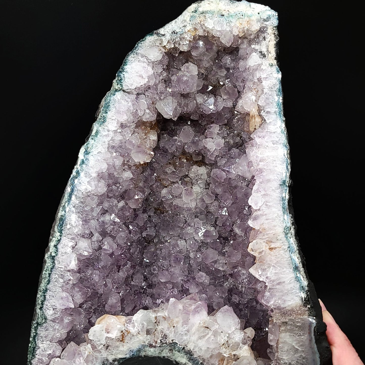 Amethyst Geode Cathedral Crystal Polished 12" 30cm 16.3lbs 7.4kg - Elevated Metaphysical