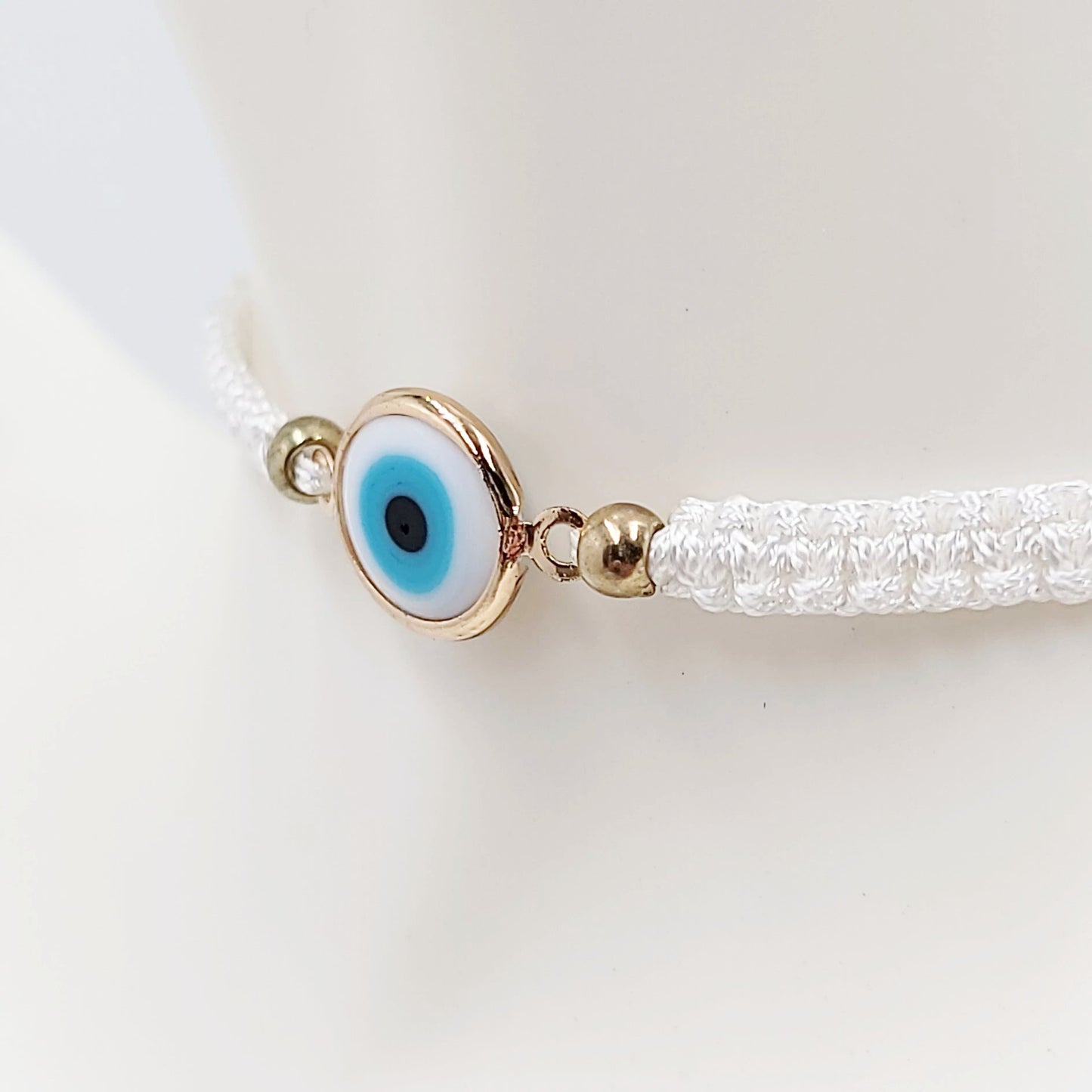 White Evil Eye Bracelet White String Bracelet