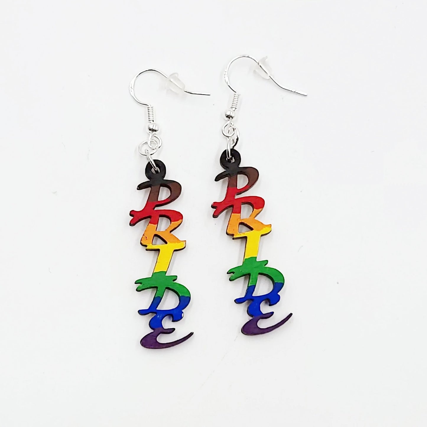 Wood Pride Earrings Sterling Silver Dangle