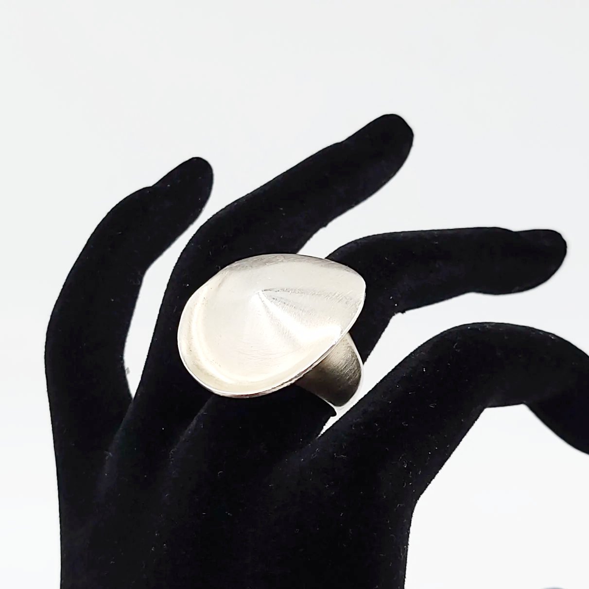 Dome Ring Sterling Silver Free Form Band - Elevated Metaphysical