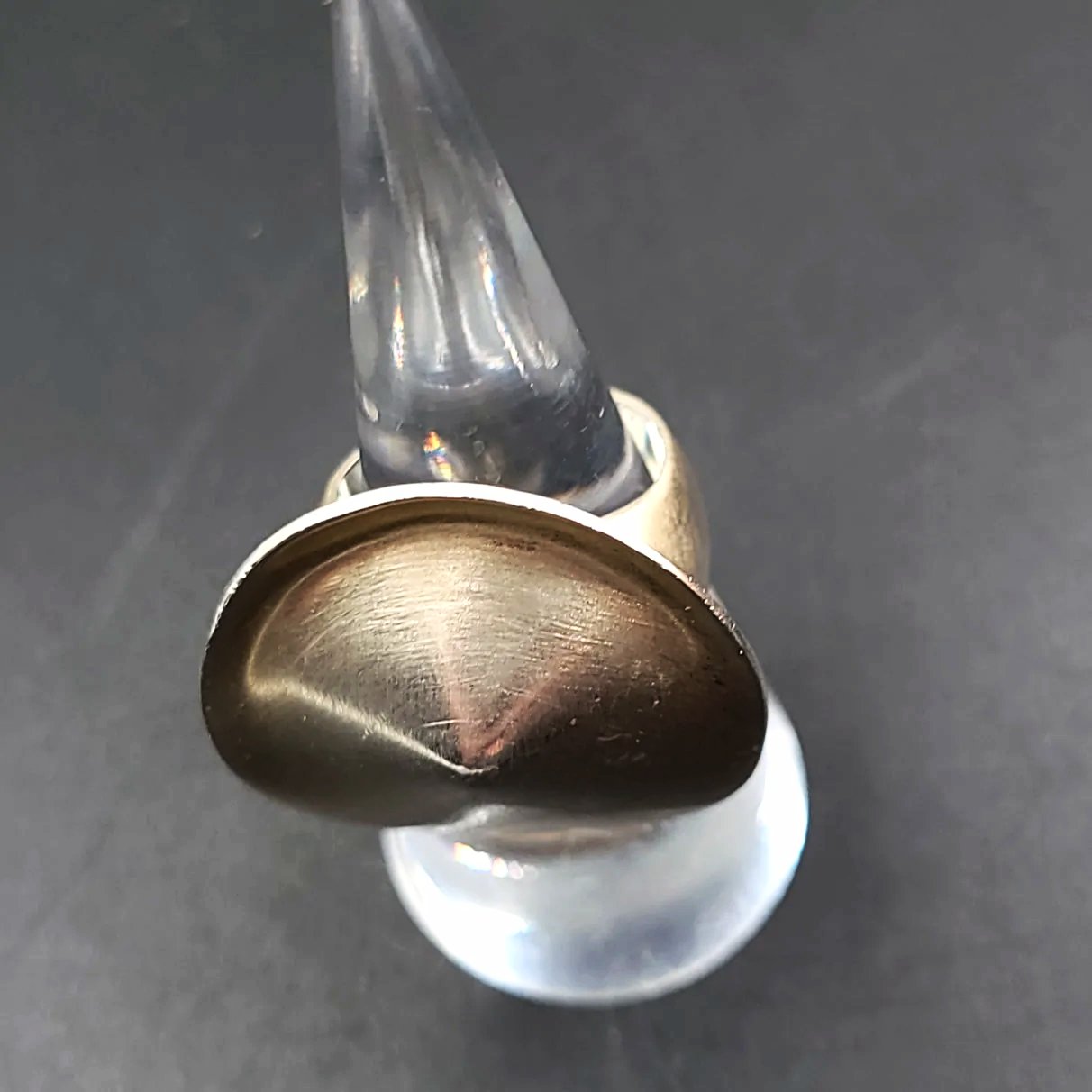 Dome Ring Sterling Silver Free Form Band - Elevated Metaphysical