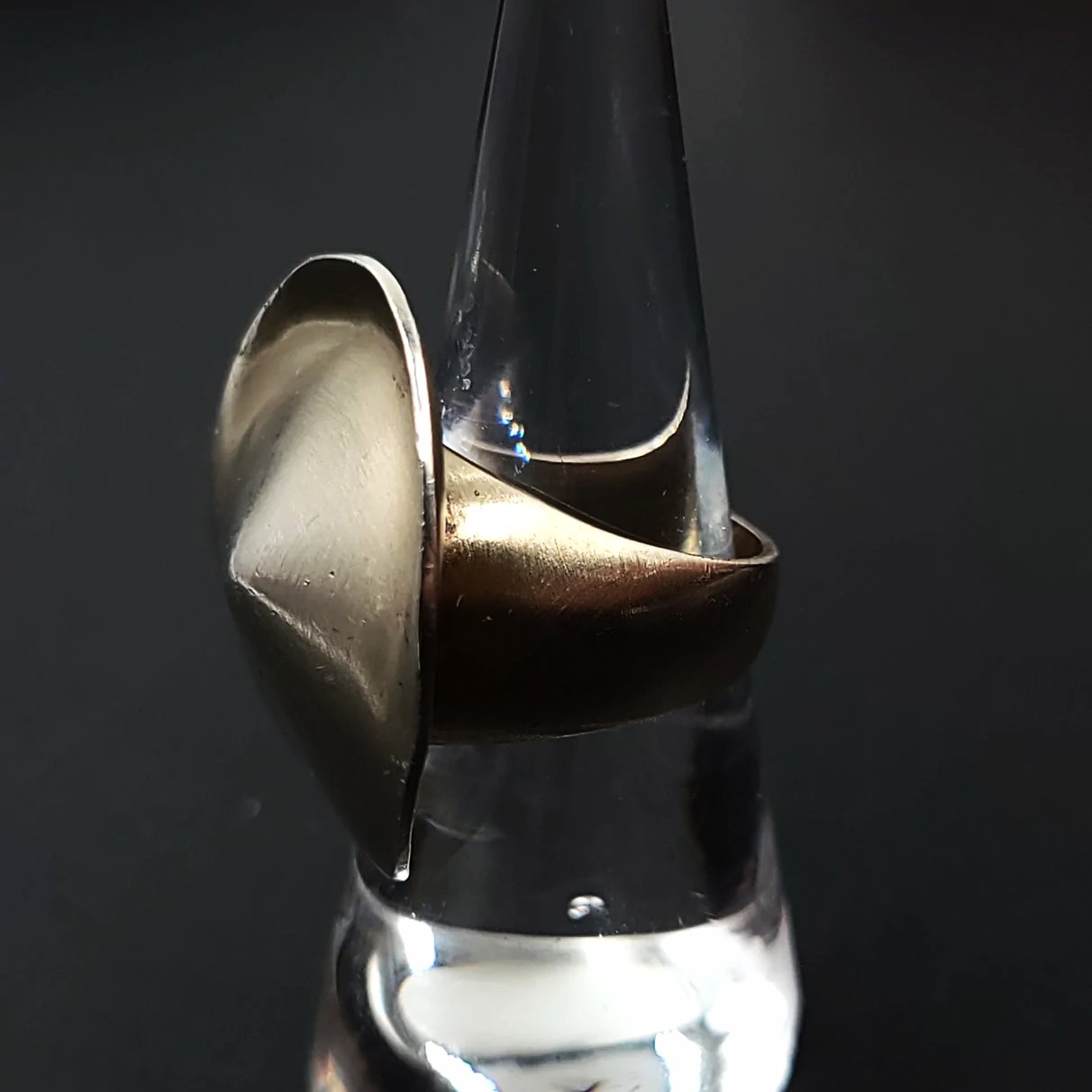 Dome Ring Sterling Silver Free Form Band - Elevated Metaphysical