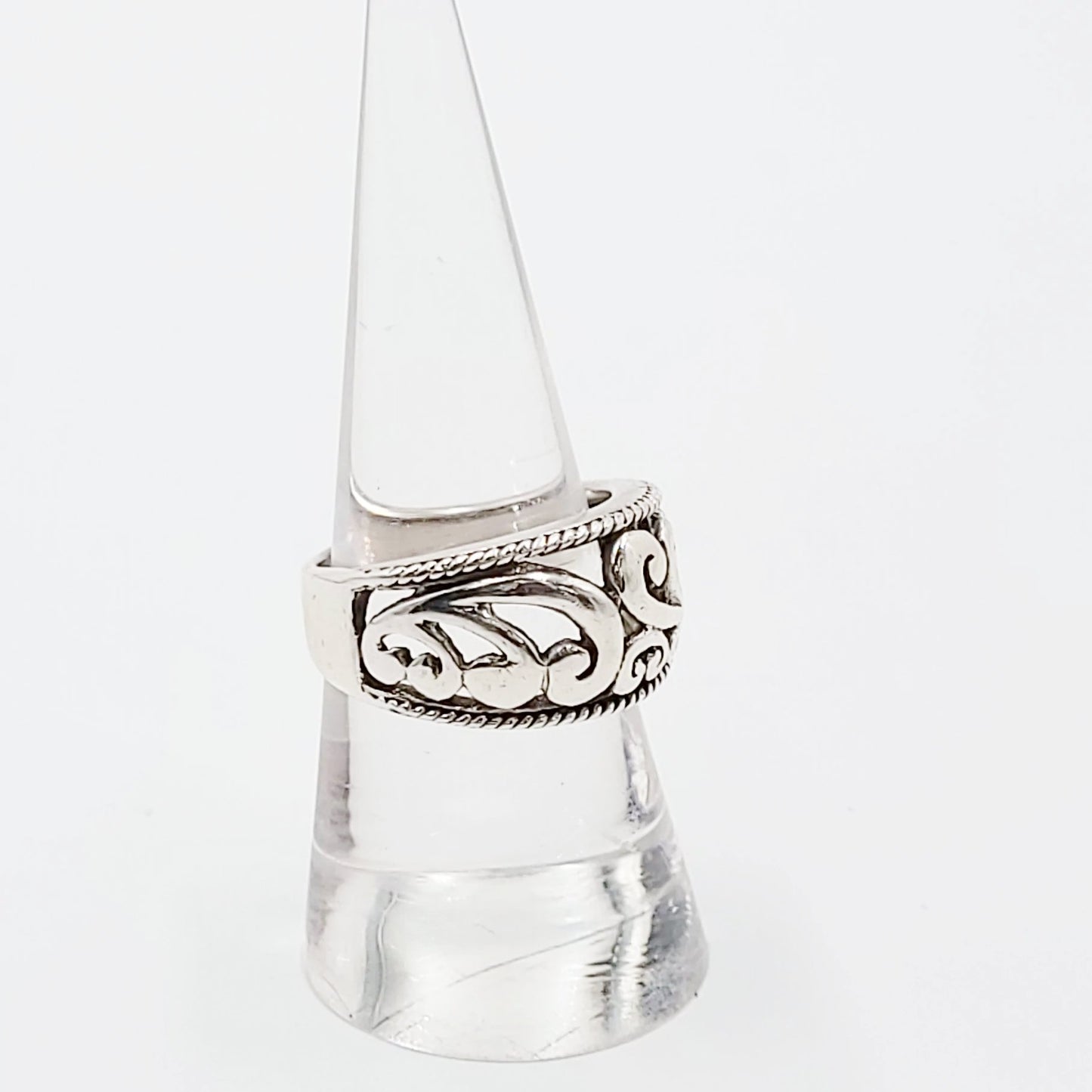 Filigree Free Form Ring Sterling Silver Band - Elevated Metaphysical