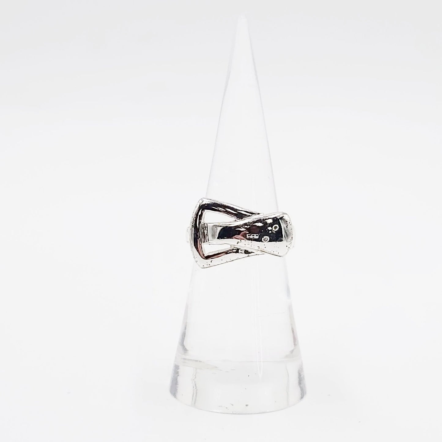 Buckle Free Form Ring Sterling Silver Band - Elevated Metaphysical