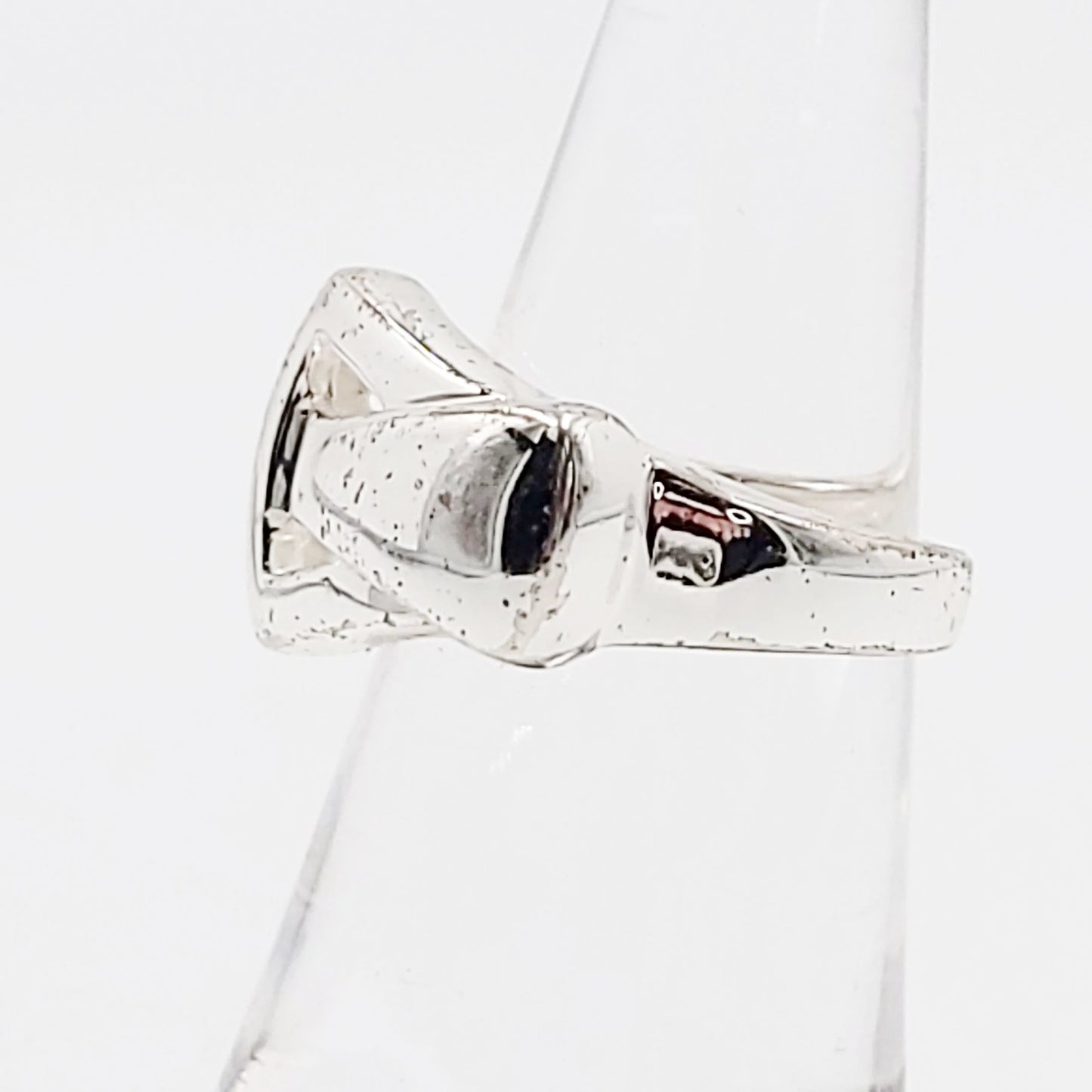 Buckle Free Form Ring Sterling Silver Band - Elevated Metaphysical