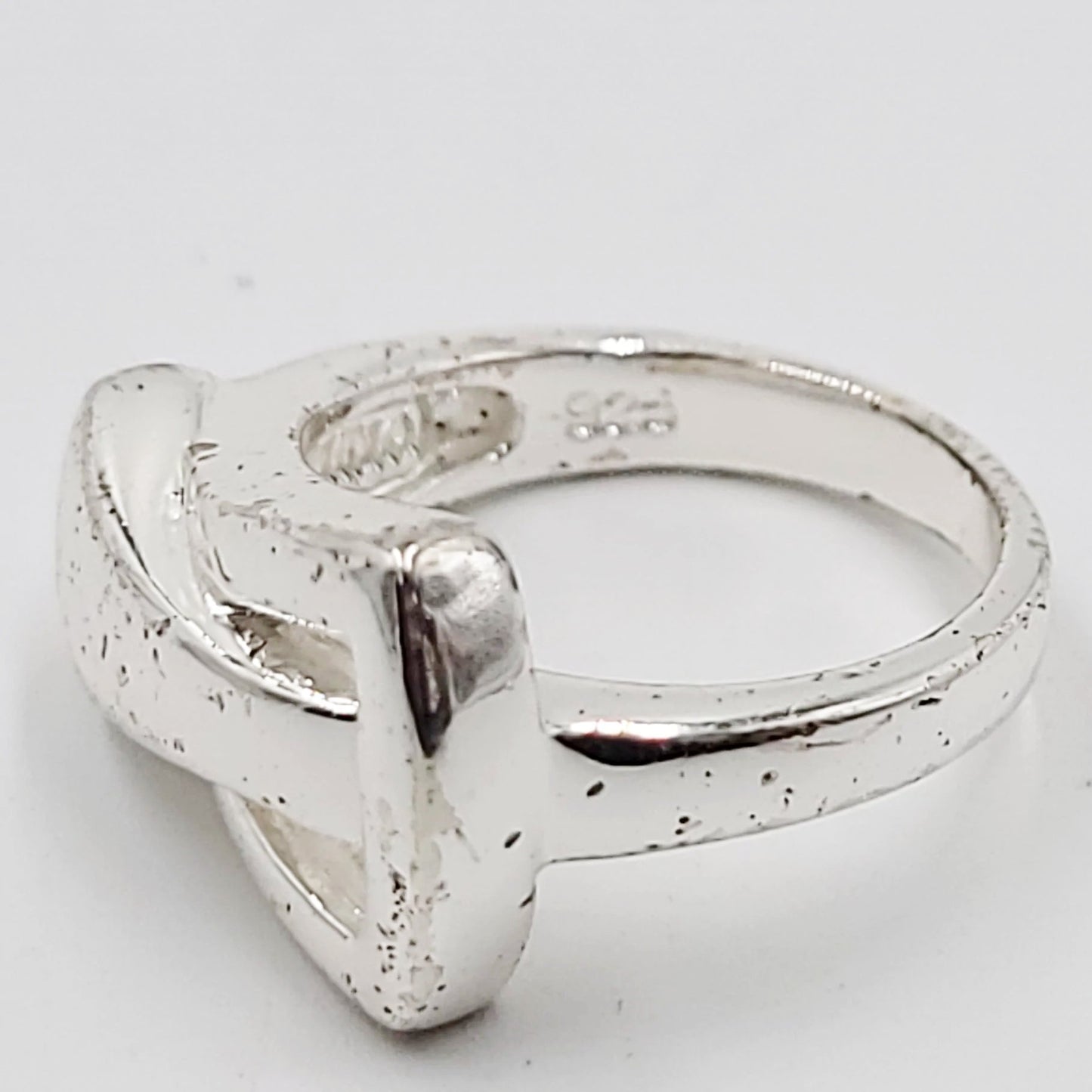 Buckle Free Form Ring Sterling Silver Band - Elevated Metaphysical