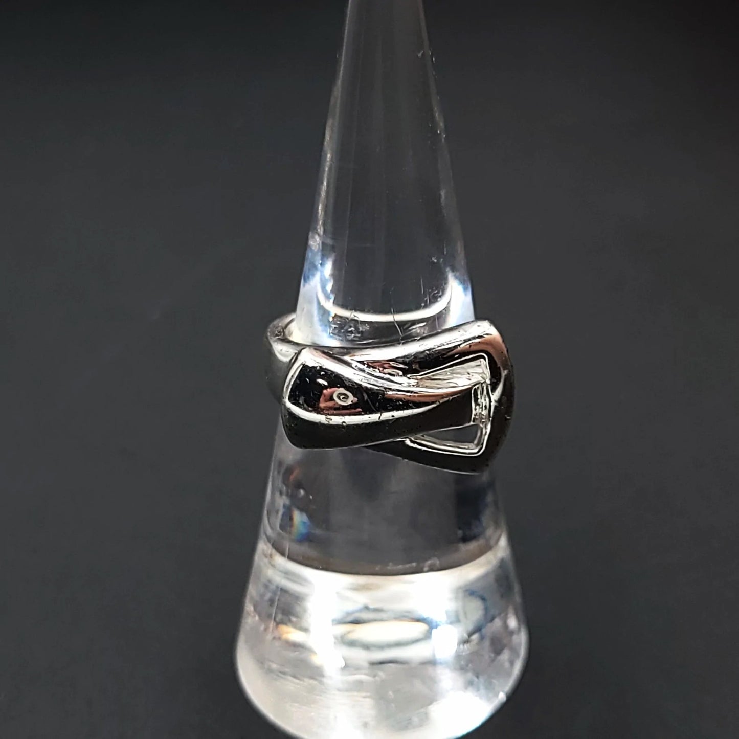 Buckle Free Form Ring Sterling Silver Band - Elevated Metaphysical