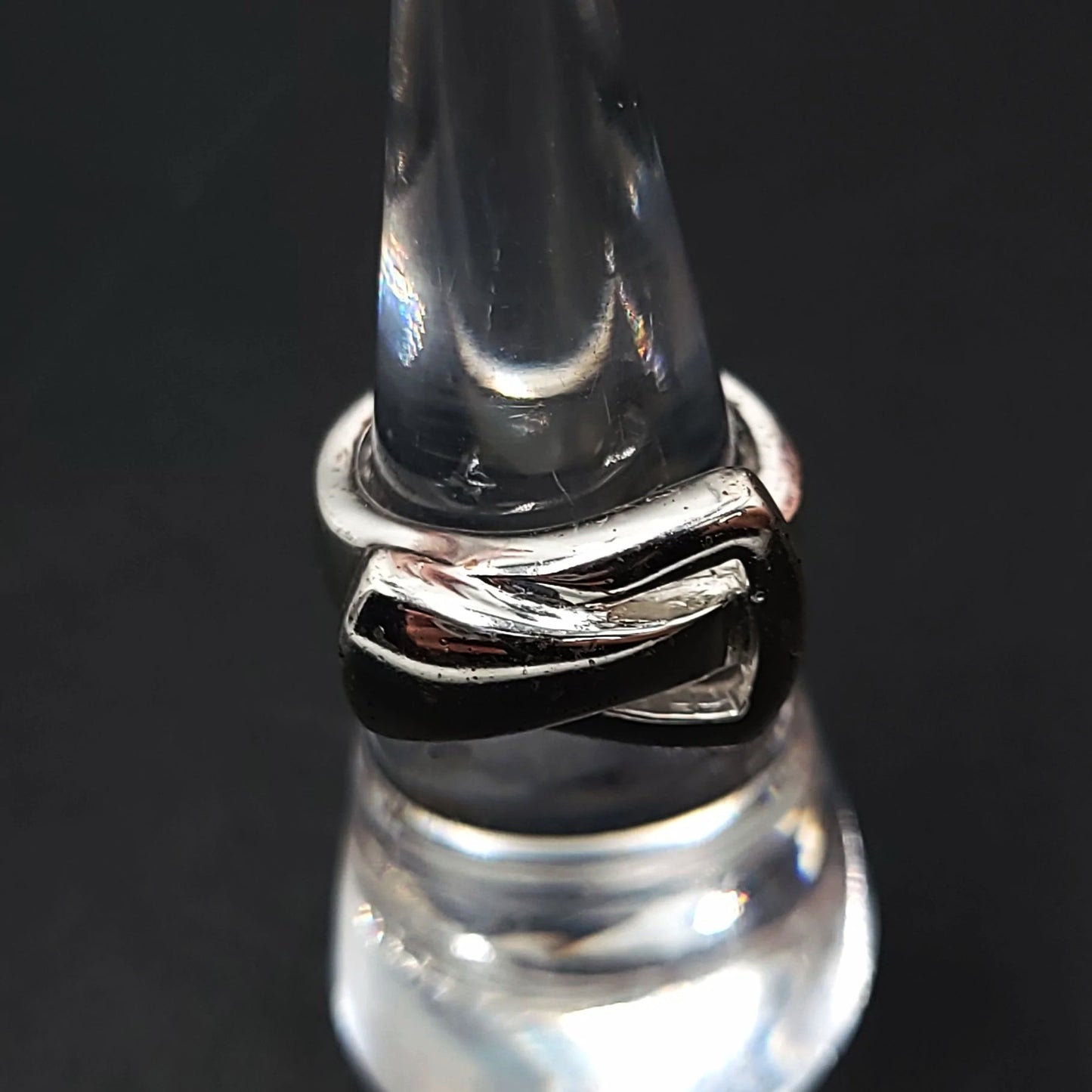Buckle Free Form Ring Sterling Silver Band - Elevated Metaphysical
