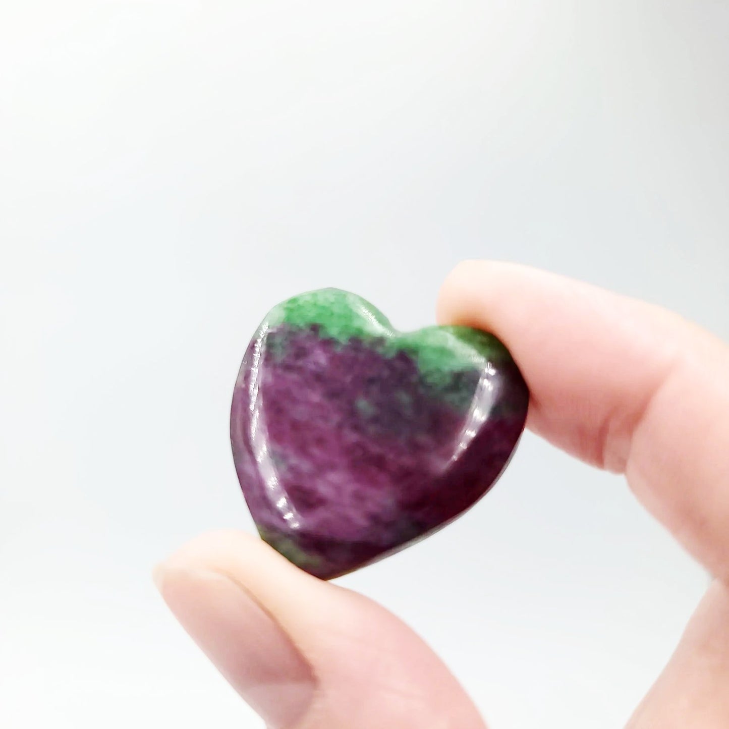 Ruby Zoisite Cabochon Heart Polished Cut Stone - Elevated Metaphysical