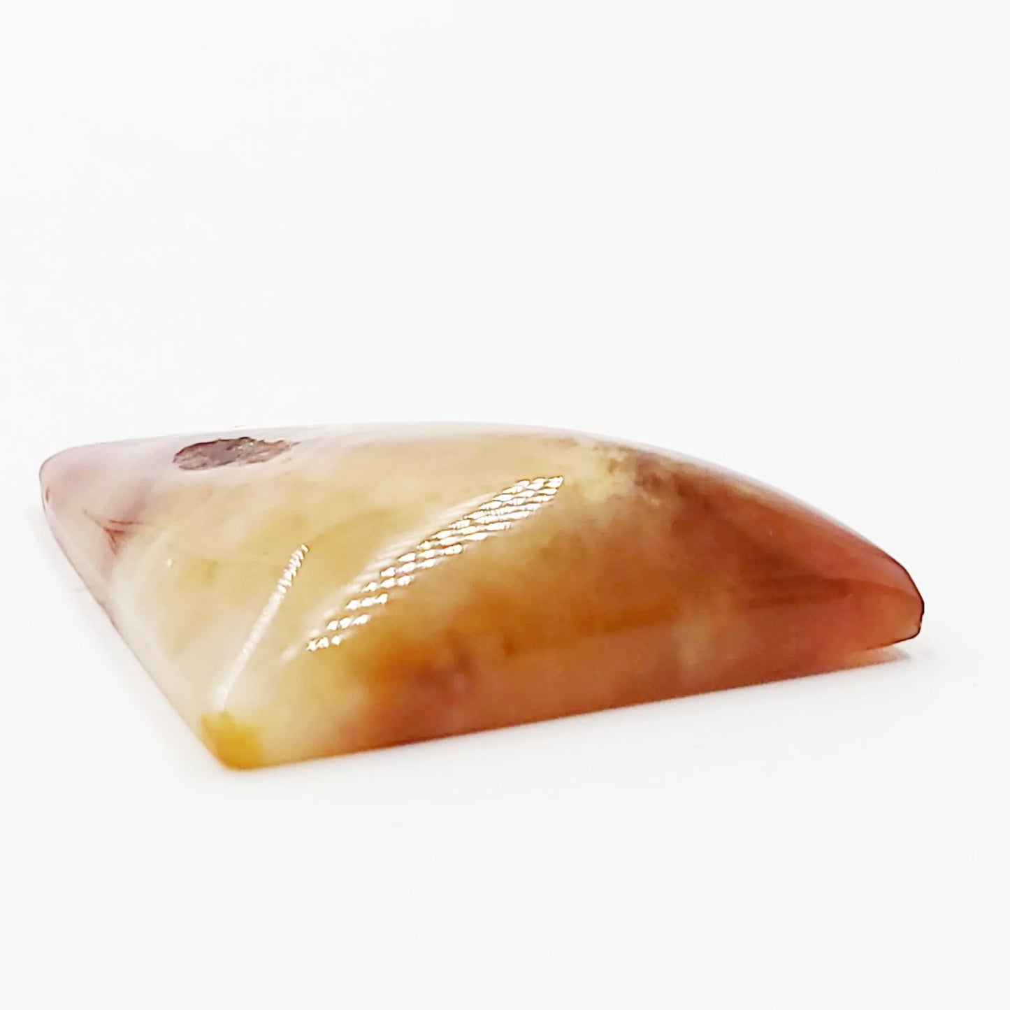 Carnelian Cabochon Free Form "Triangle" Polished Cut Stone