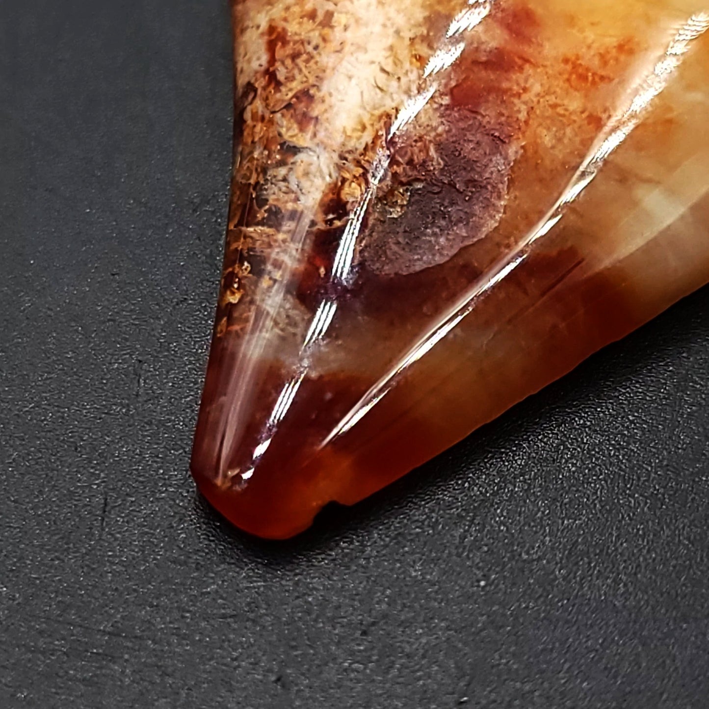 Carnelian Cabochon Free Form "Triangle" Polished Cut Stone