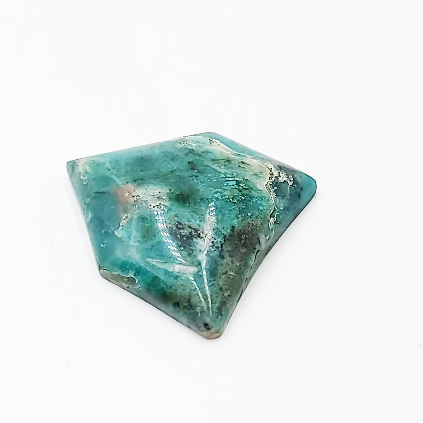 Chrysocolla Cabochon Free Form "Badge" Polished Cut Stone - Elevated Metaphysical
