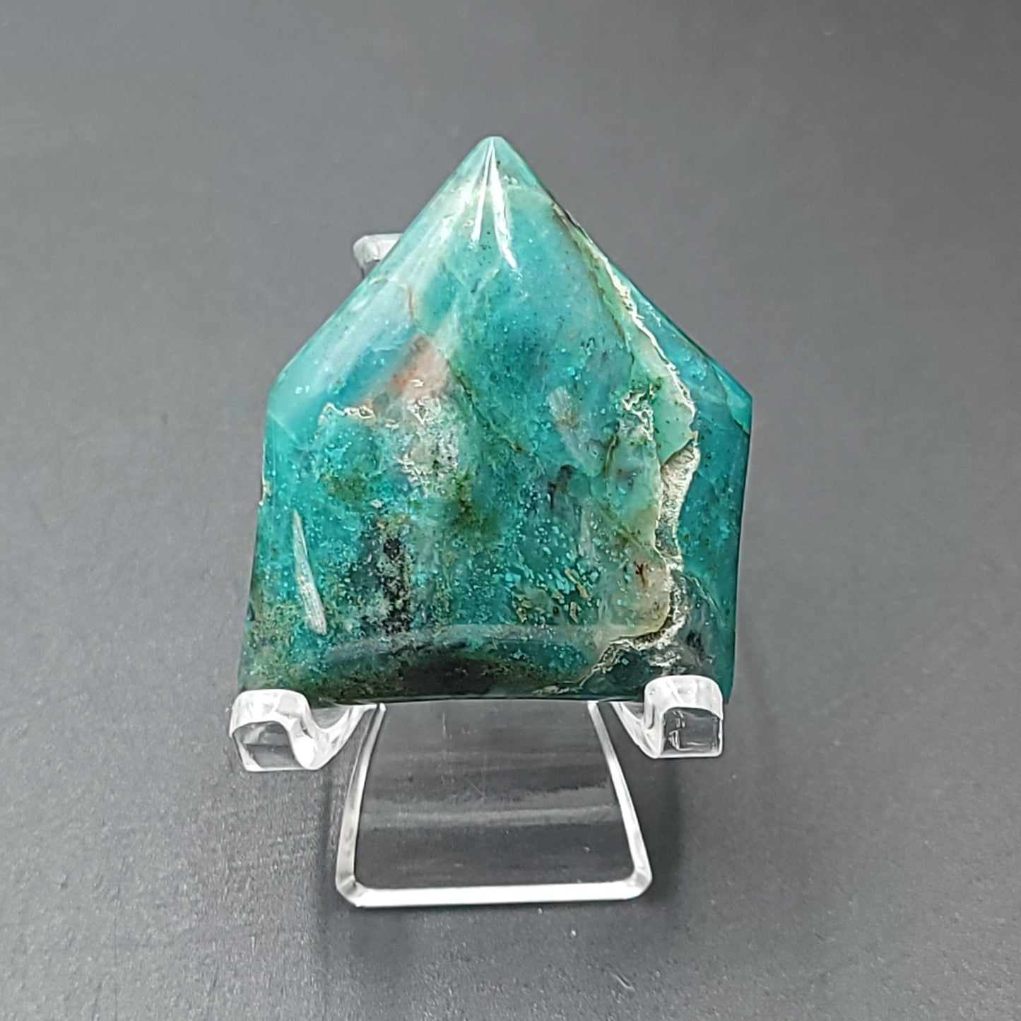 Chrysocolla Cabochon Free Form "Badge" Polished Cut Stone - Elevated Metaphysical