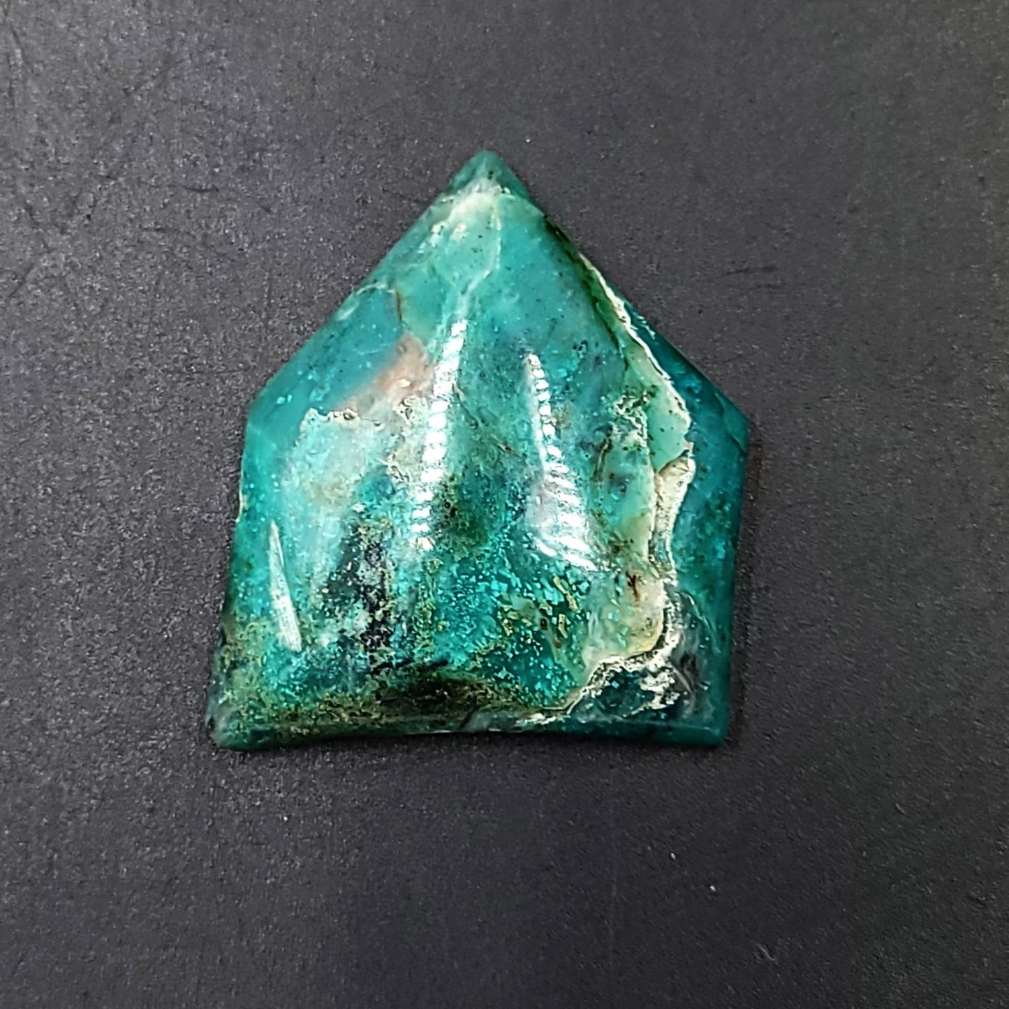 Chrysocolla Cabochon Free Form "Badge" Polished Cut Stone - Elevated Metaphysical