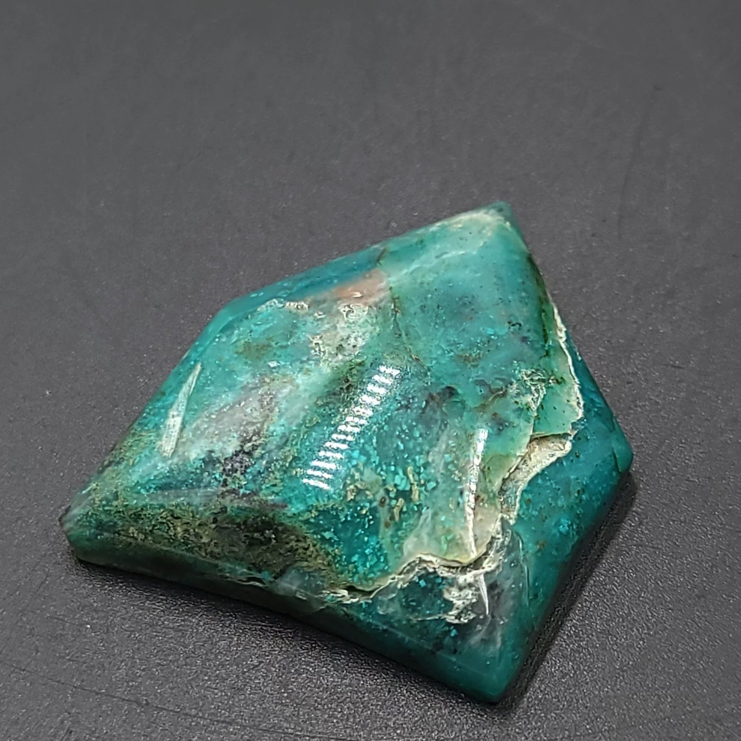 Chrysocolla Cabochon Free Form "Badge" Polished Cut Stone - Elevated Metaphysical