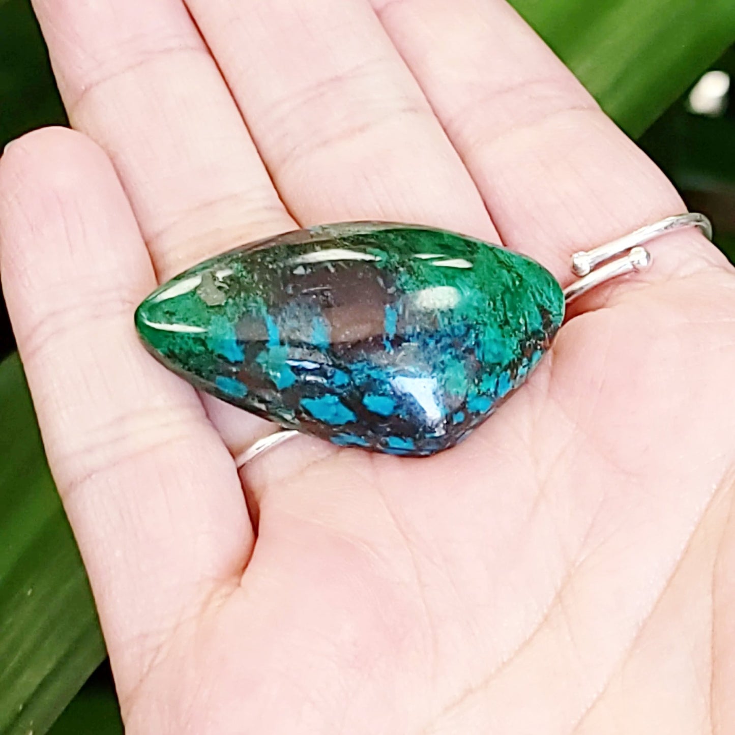 Chrysocolla Cabochon Free Form "Oval" Polished Cut Stone