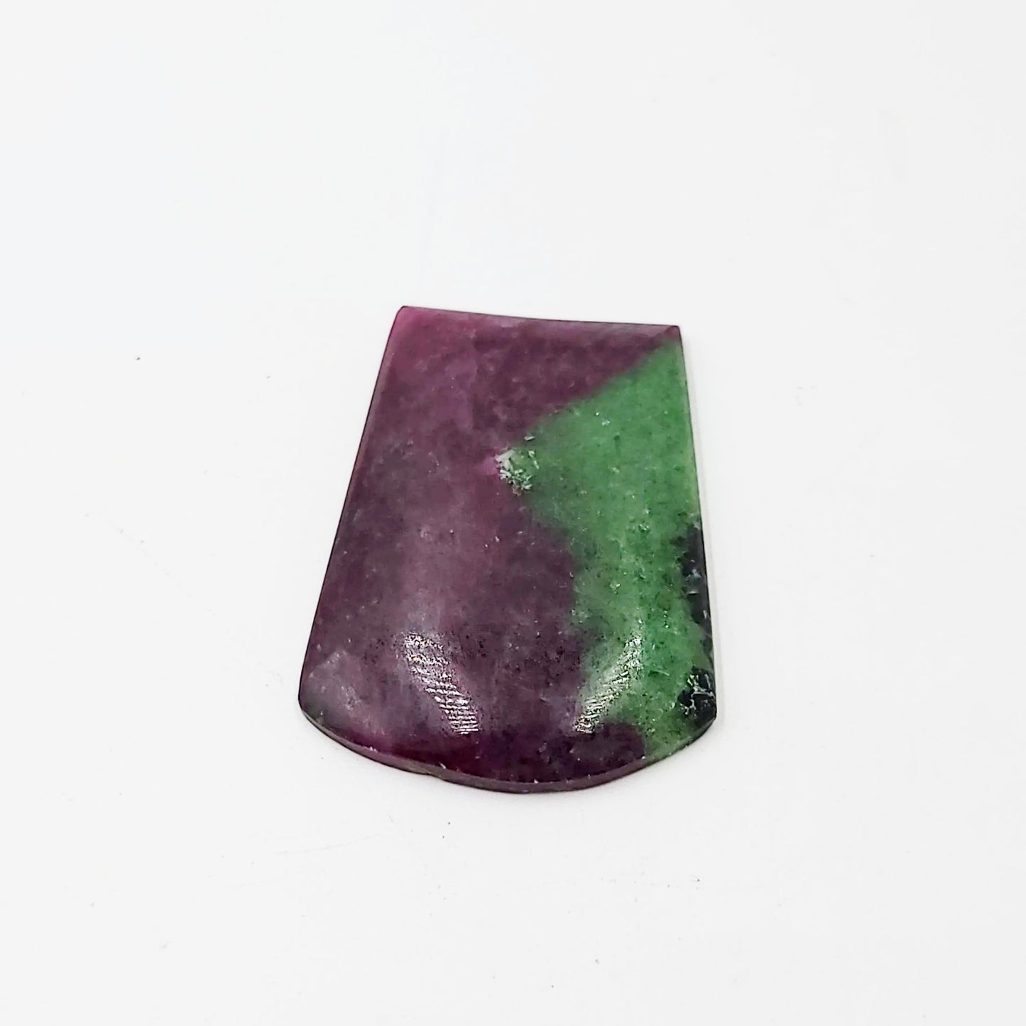 Ruby Zoisite Cabochon Free Form "Badge" Polished Cut Stone