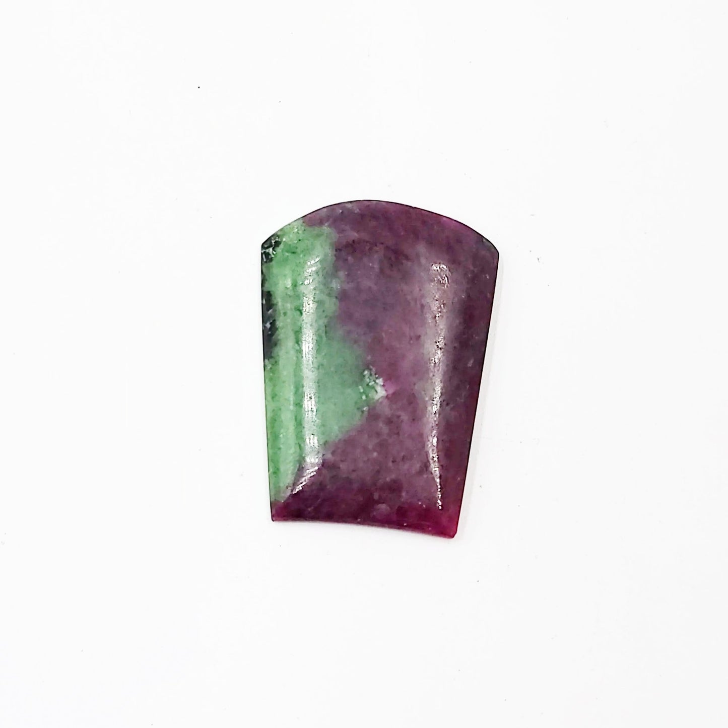 Ruby Zoisite Cabochon Free Form "Badge" Polished Cut Stone