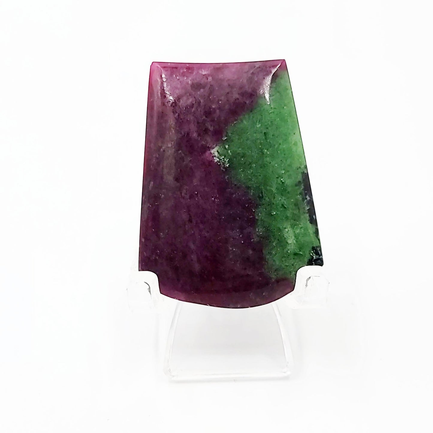 Ruby Zoisite Cabochon Free Form "Badge" Polished Cut Stone