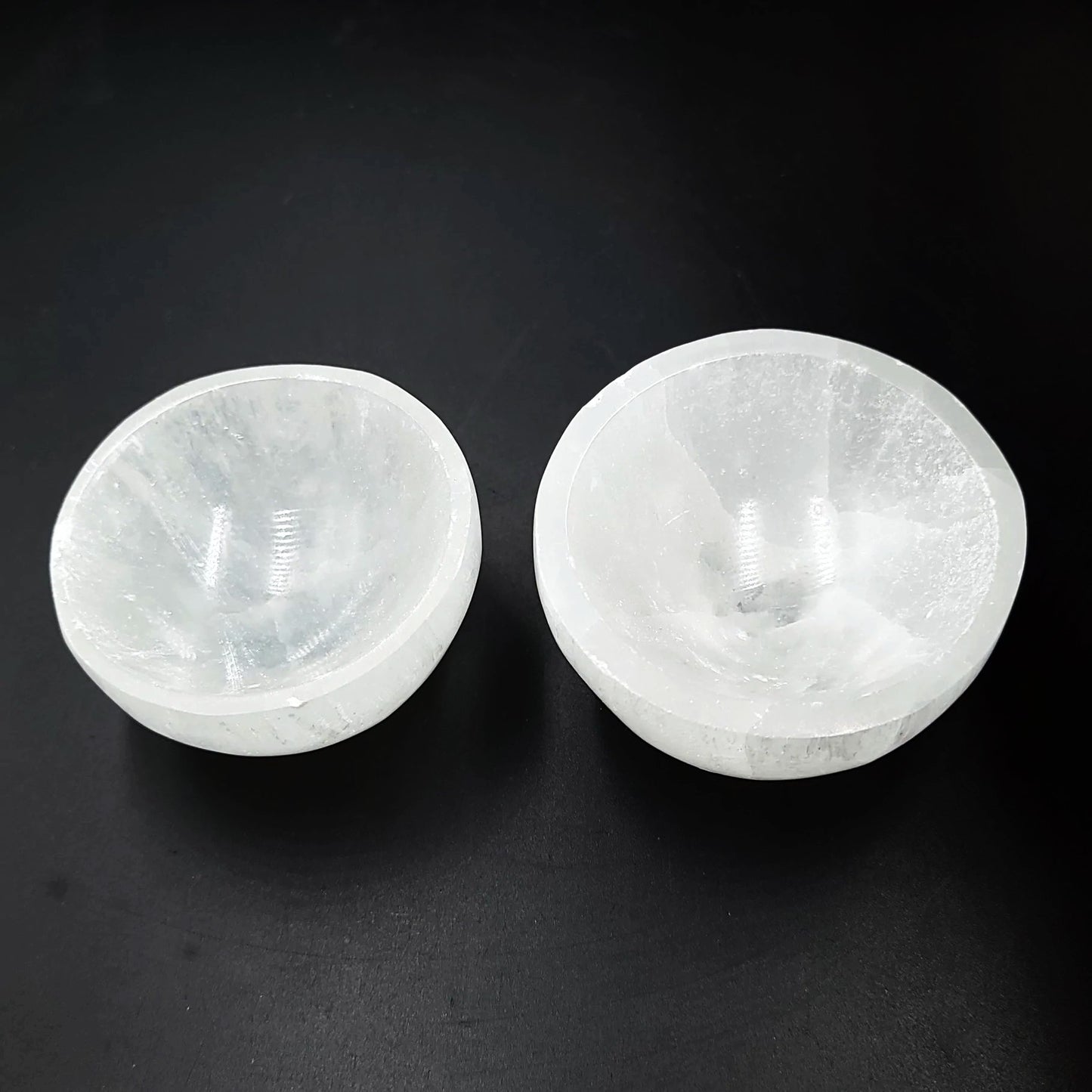 Selenite Bowl Round 2.5" 6.5cm Cleansing Charging Tray - Elevated Metaphysical