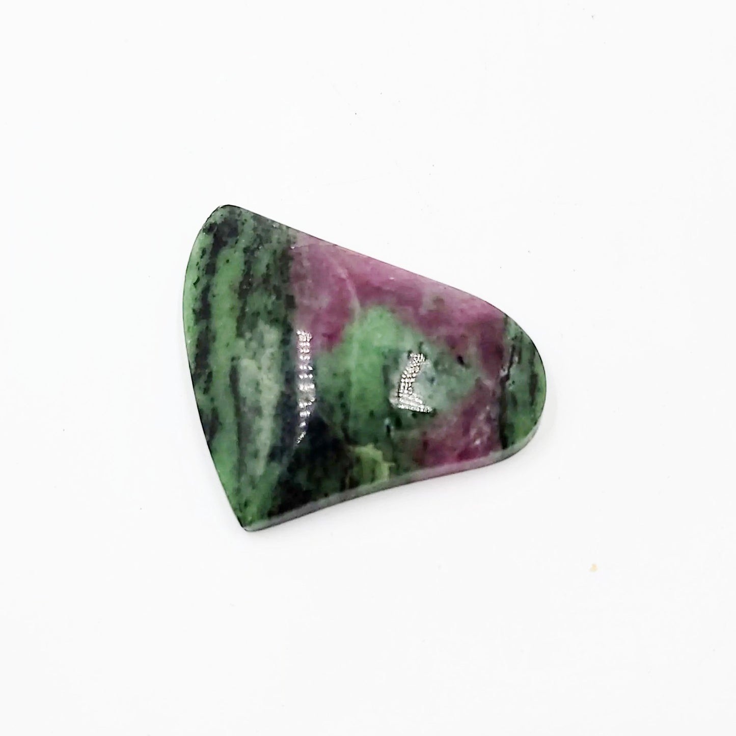 Ruby Zoisite Cabochon Free Form "Bell" Polished Cut Stone