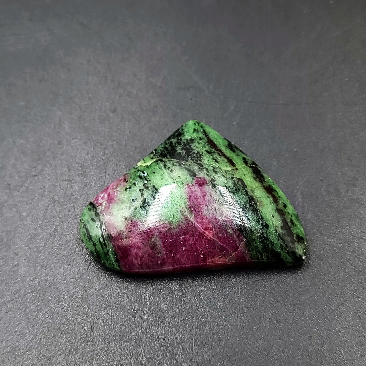 Ruby Zoisite Cabochon Free Form "Bell" Polished Cut Stone