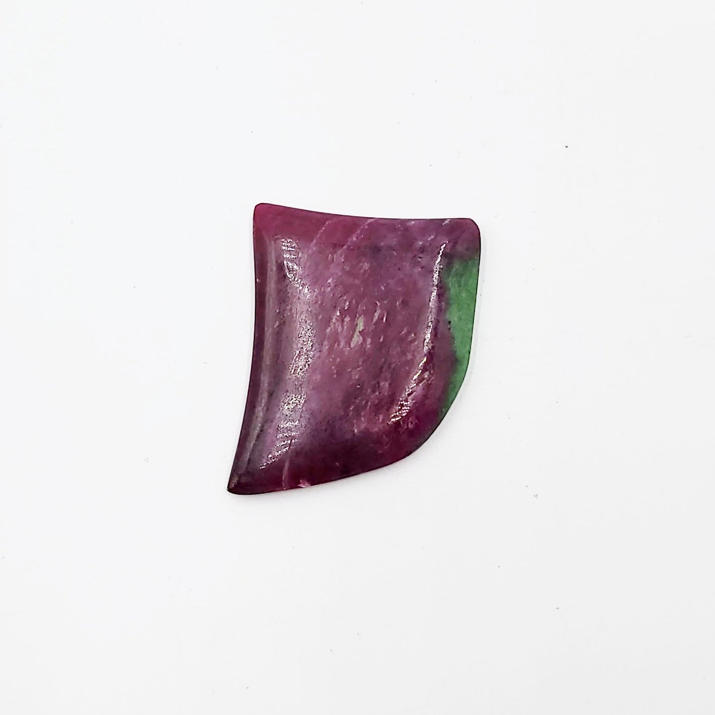 Ruby Zoisite Cabochon Free Form "Tooth" Polished Cut Stone - Elevated Metaphysical