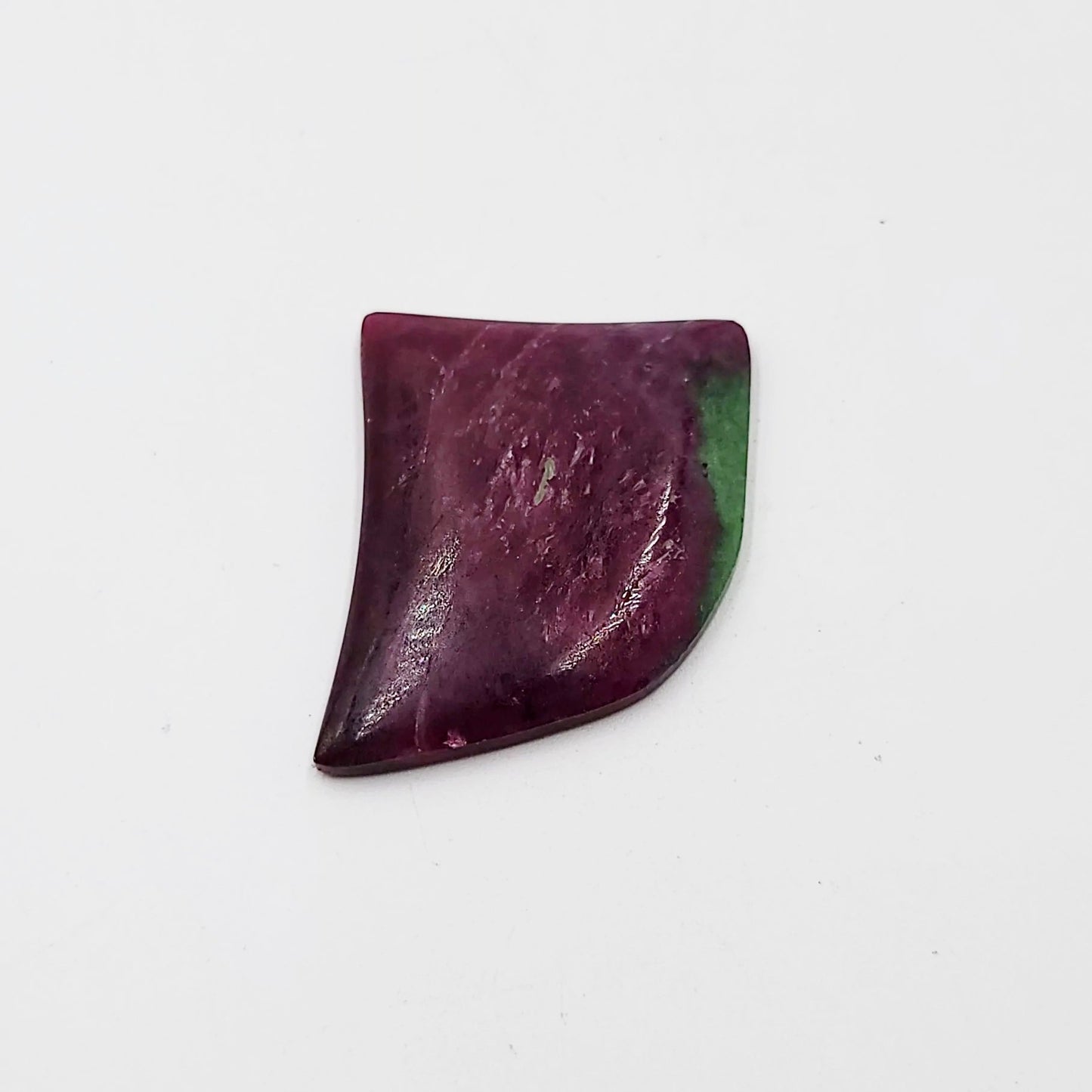 Ruby Zoisite Cabochon Free Form "Tooth" Polished Cut Stone - Elevated Metaphysical