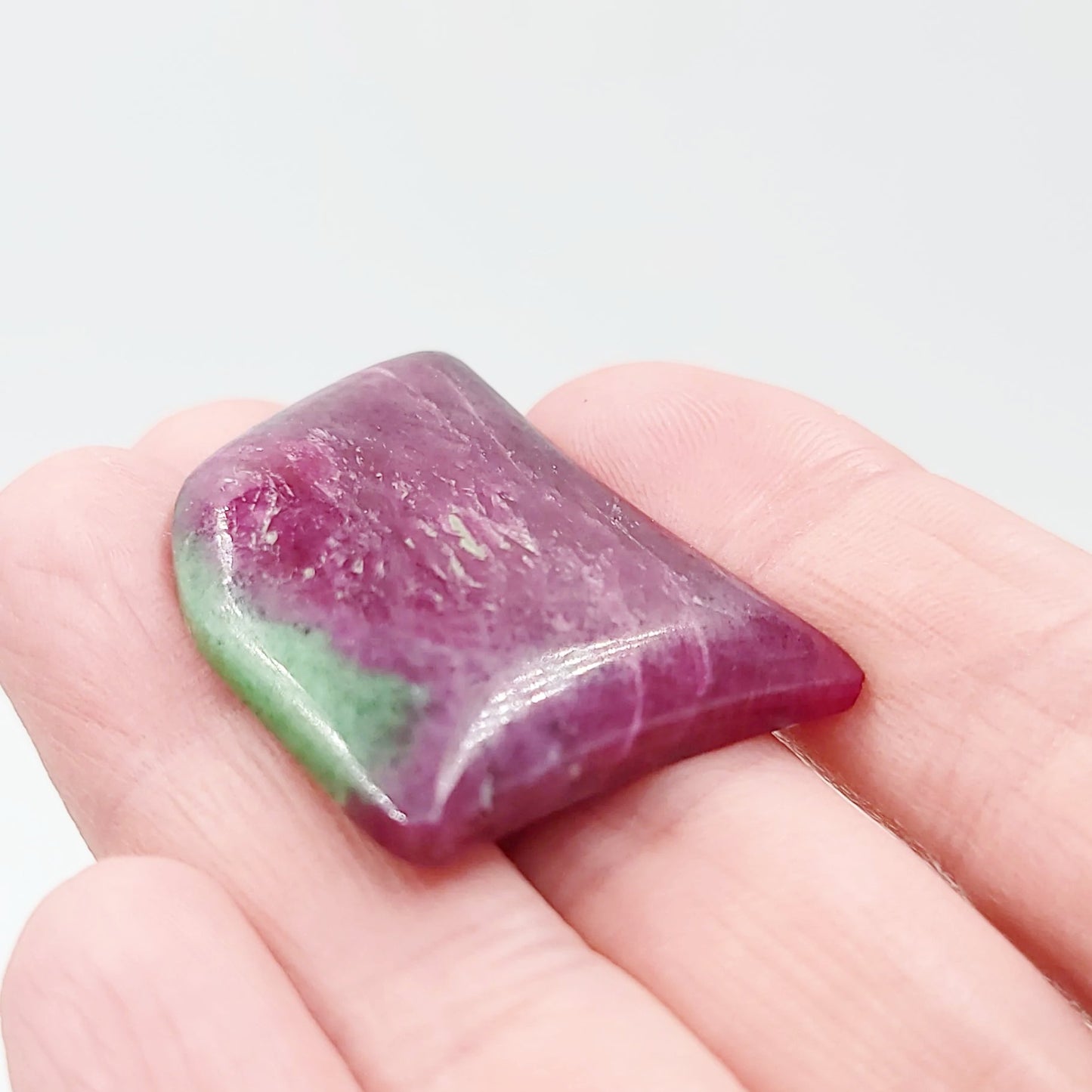 Ruby Zoisite Cabochon Free Form "Tooth" Polished Cut Stone - Elevated Metaphysical