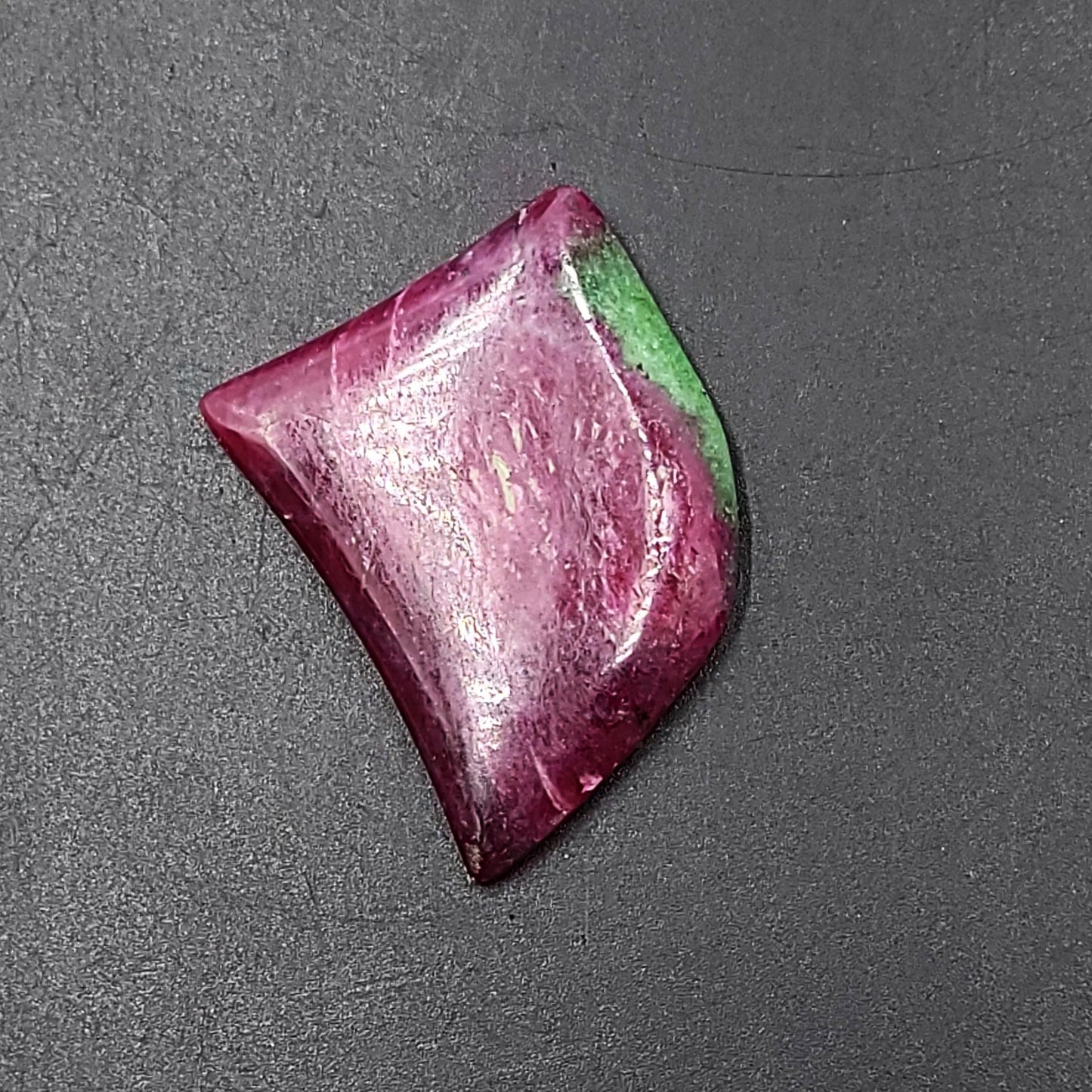 Ruby Zoisite Cabochon Free Form "Tooth" Polished Cut Stone - Elevated Metaphysical