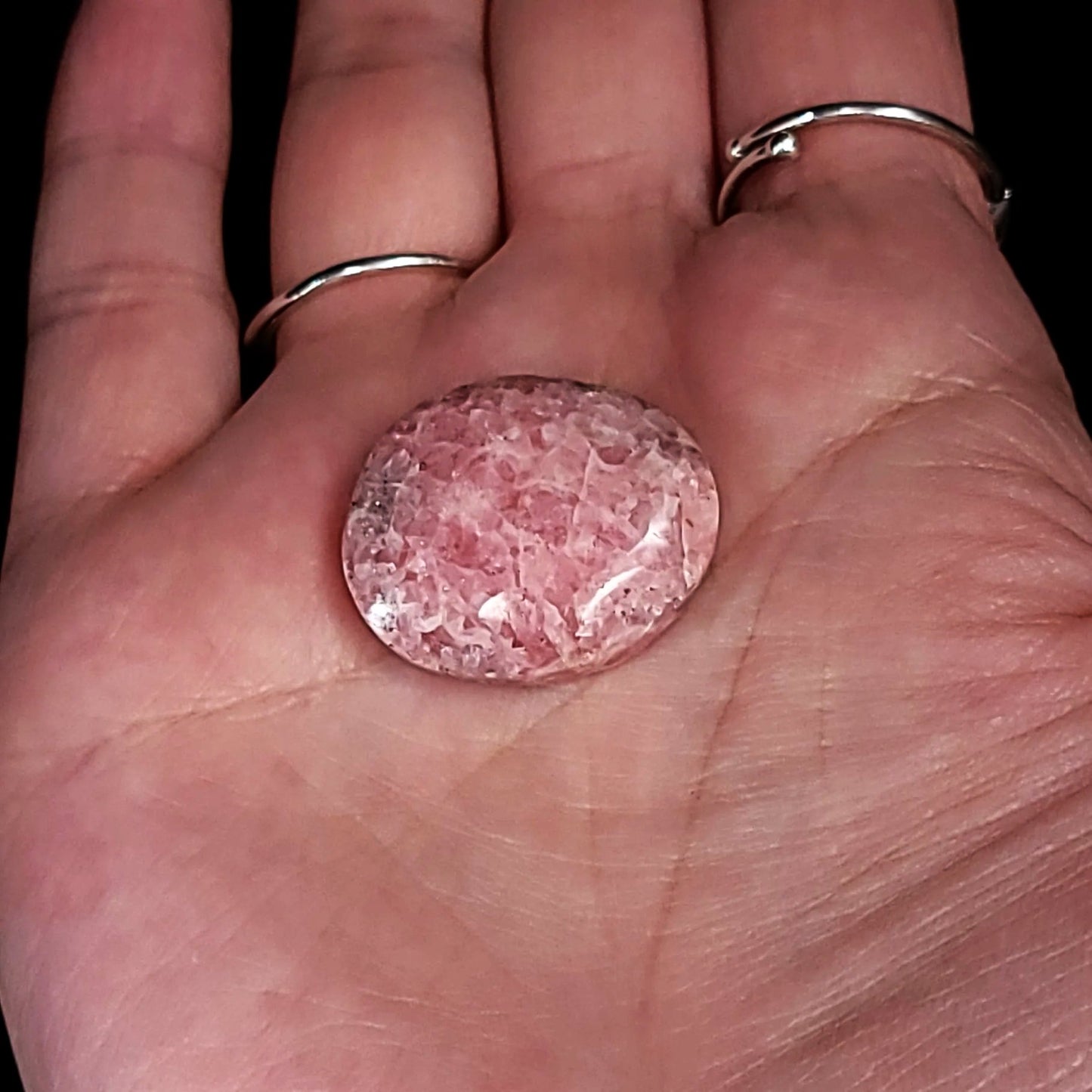 Rhodochrosite Cabochon Free Form "Oval" Polished Cut Stone - Elevated Metaphysical