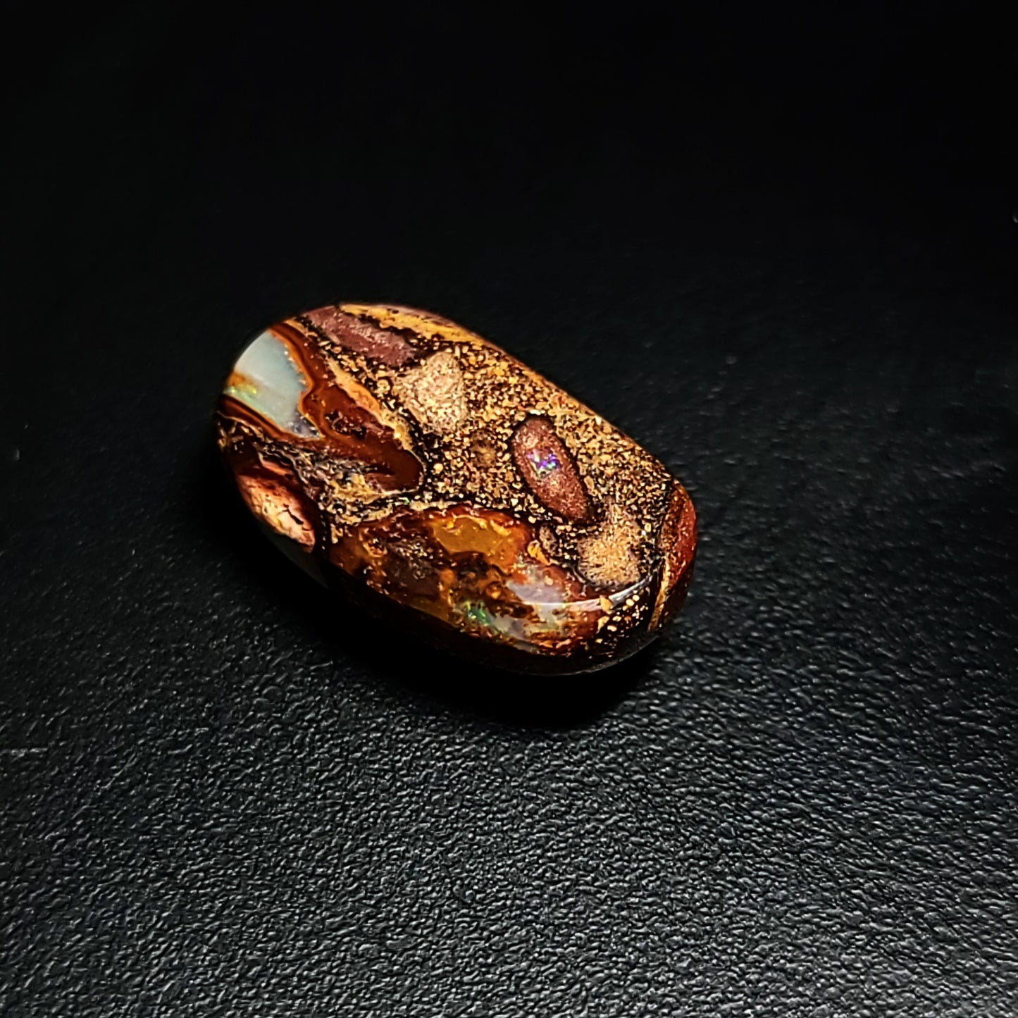 Koroit Nut Boulder Opal 5.7ct Cabochon Oval Polished Cut Stone