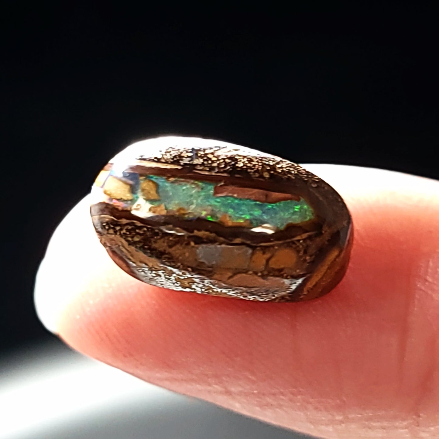 Koroit Nut Boulder Opal 5.7ct Cabochon Oval Polished Cut Stone