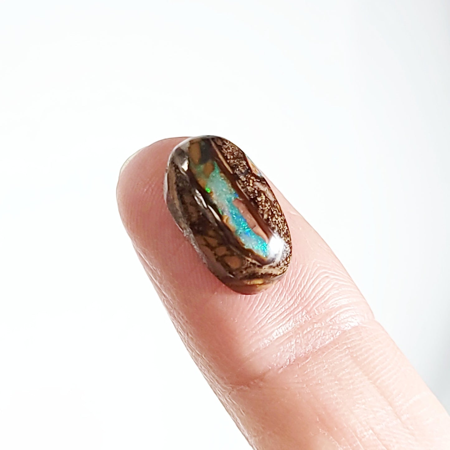 Koroit Nut Boulder Opal 5.7ct Cabochon Oval Polished Cut Stone