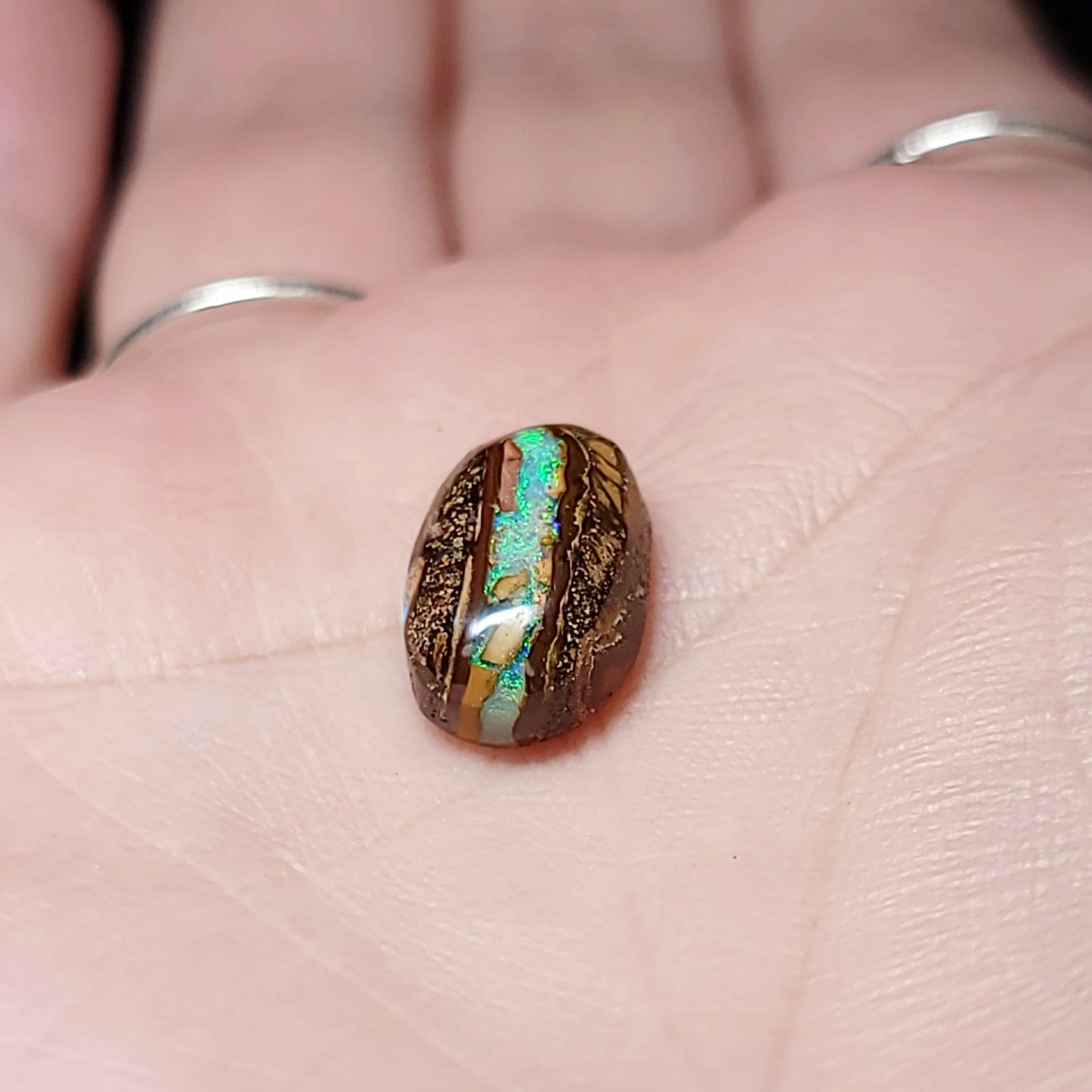 Koroit Nut Boulder Opal 5.7ct Cabochon Oval Polished Cut Stone