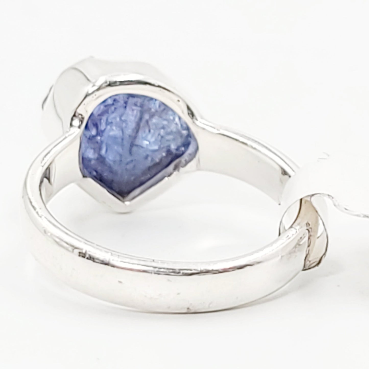 Tanzanite Ring Sterling Silver Rough Stone - Elevated Metaphysical