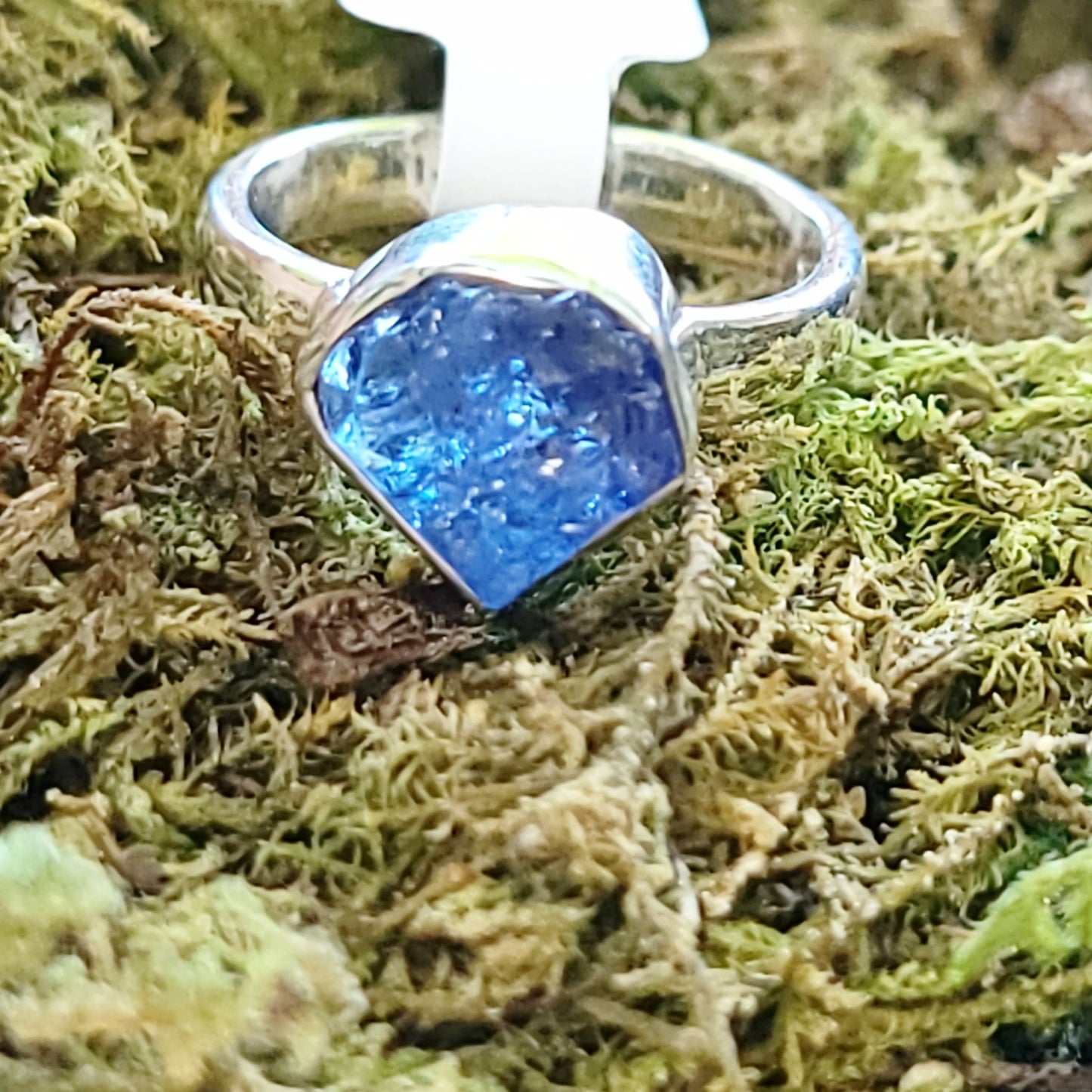 Tanzanite Ring Sterling Silver Rough Stone - Elevated Metaphysical