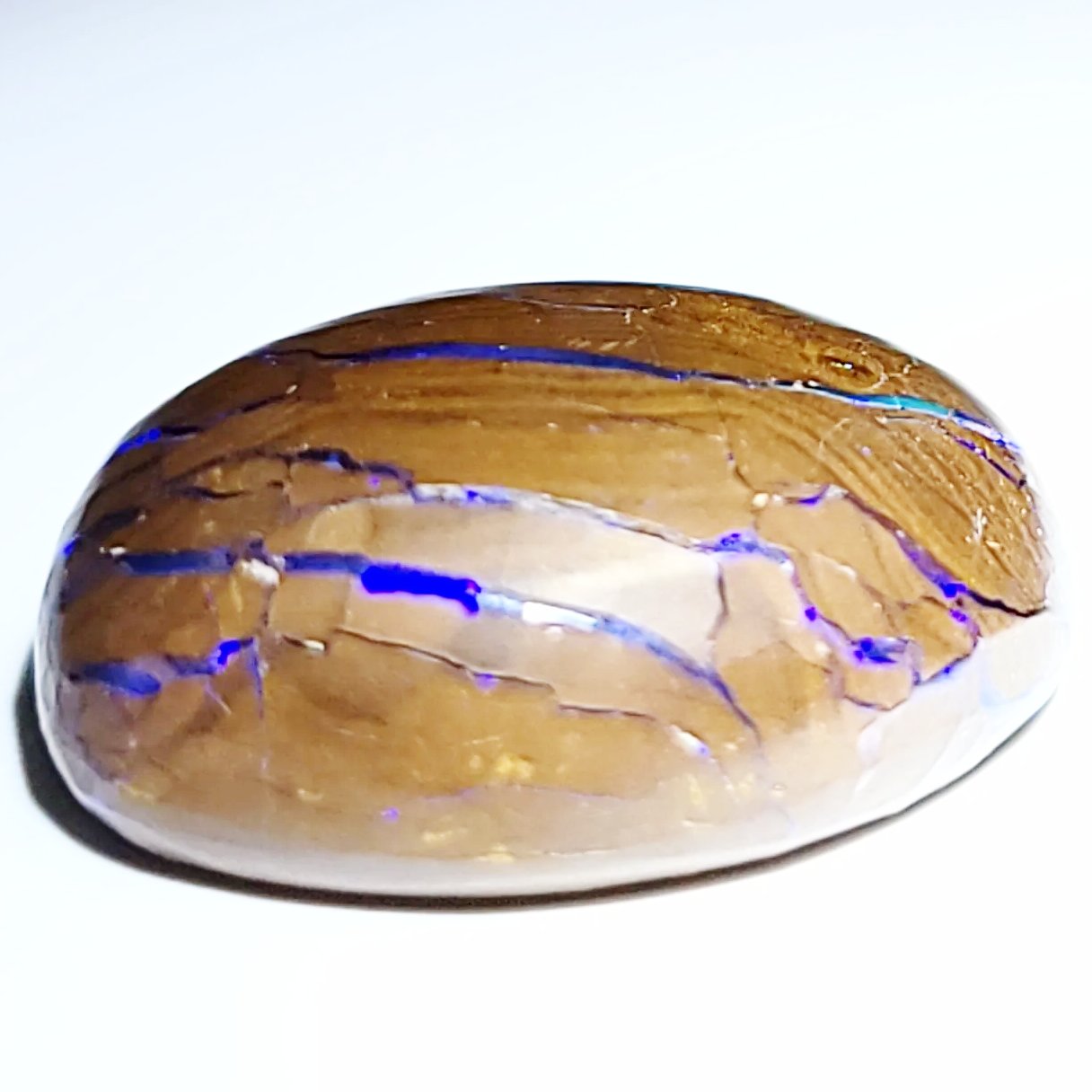 Purple Boulder Opal 12.8ct Cabochon Winton Matrix Round Polished Cut Stone - Elevated Metaphysical