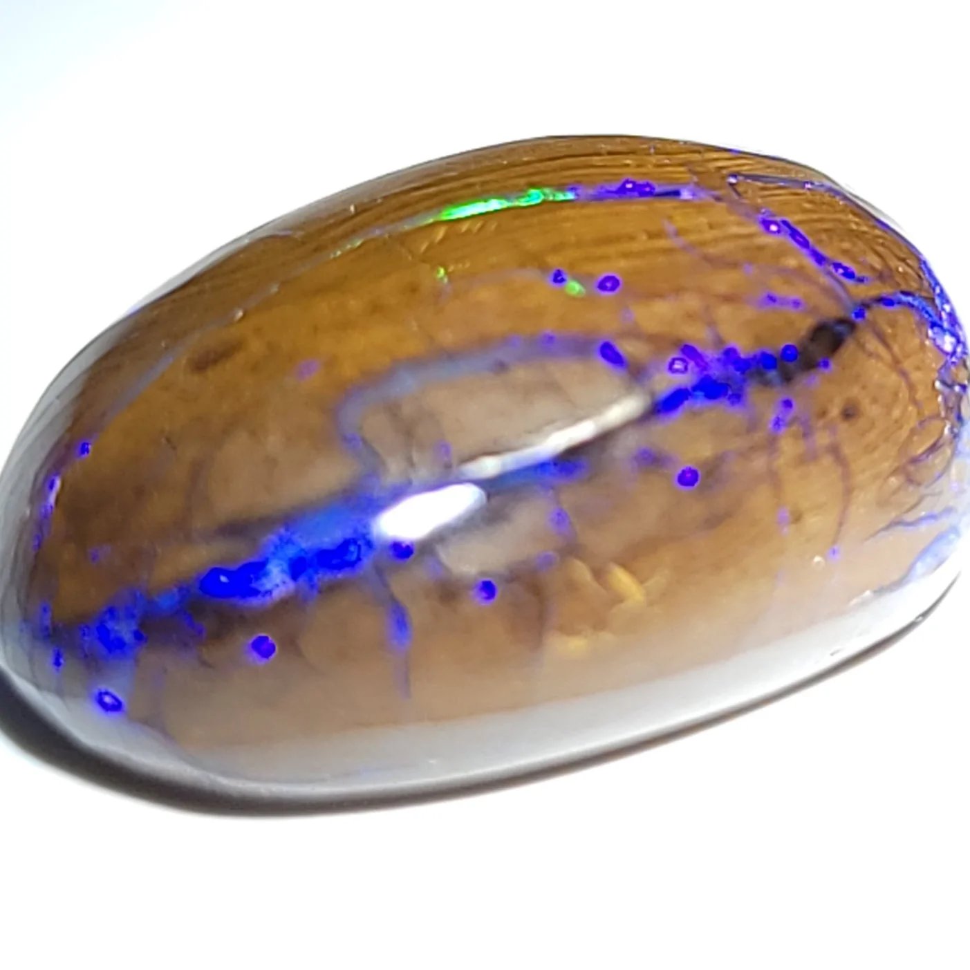 Purple Boulder Opal 12.8ct Cabochon Winton Matrix Round Polished Cut Stone - Elevated Metaphysical