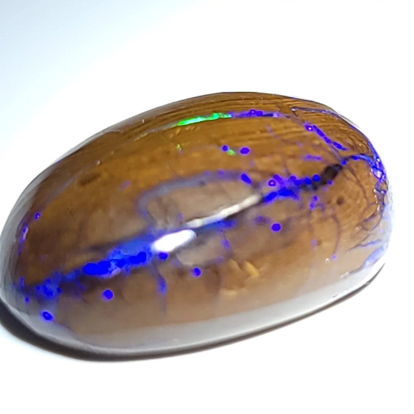 Purple Boulder Opal 12.8ct Cabochon Winton Matrix Round Polished Cut Stone - Elevated Metaphysical