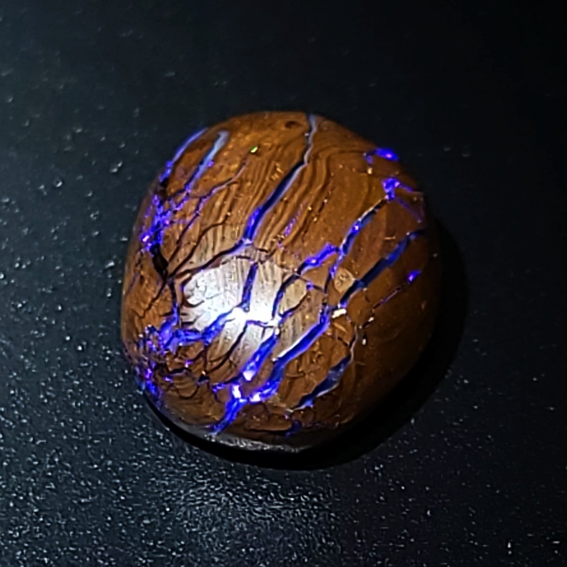 Purple Boulder Opal 12.8ct Cabochon Winton Matrix Round Polished Cut Stone - Elevated Metaphysical