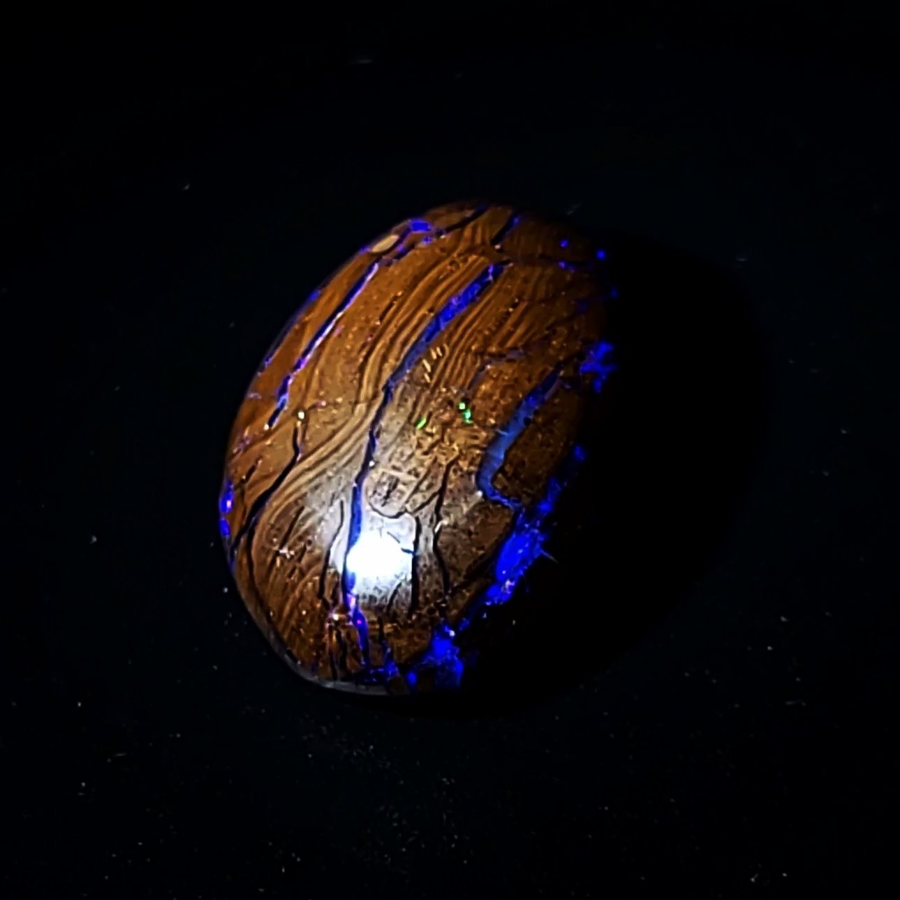 Purple Boulder Opal 12.8ct Cabochon Winton Matrix Round Polished Cut Stone - Elevated Metaphysical